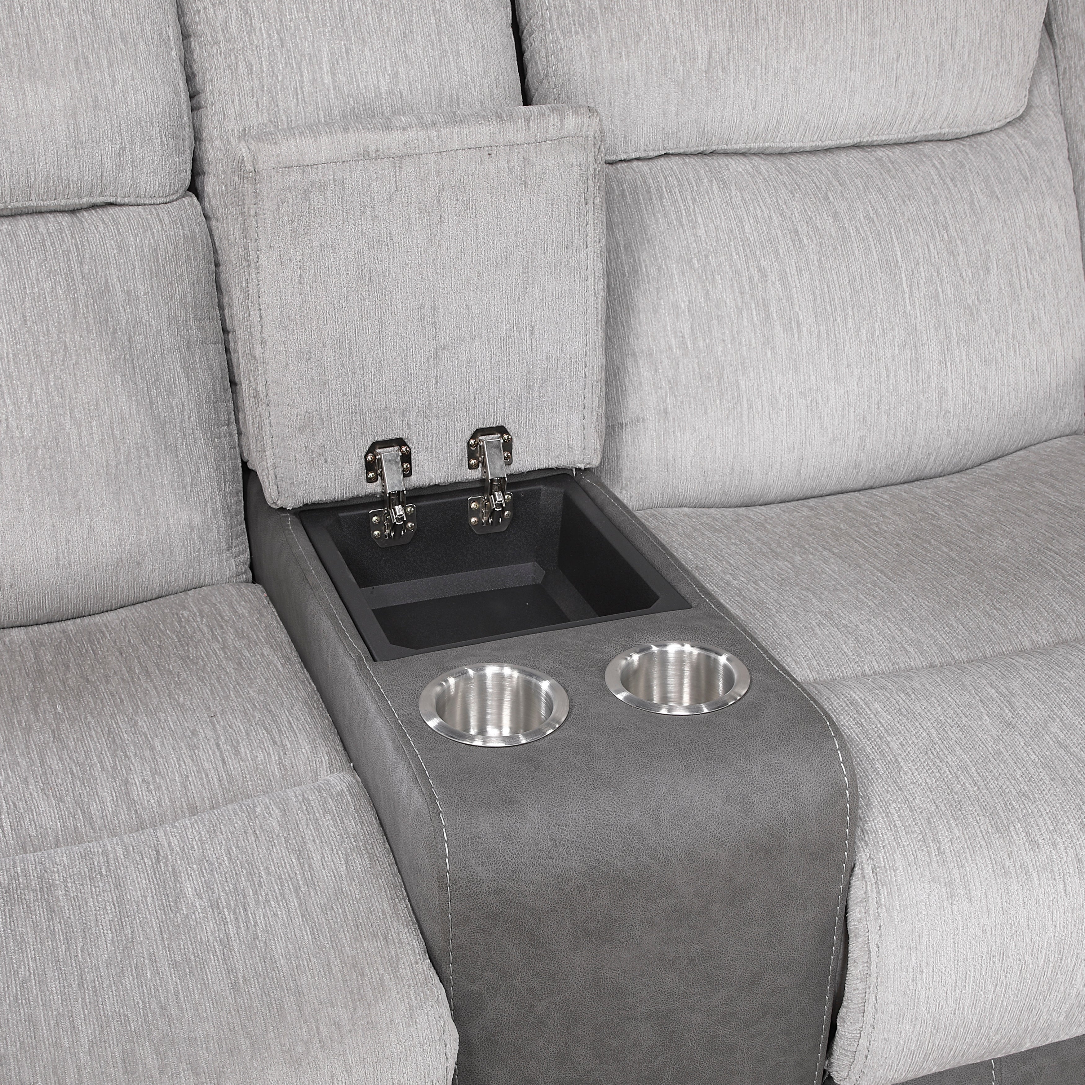 9703GY*2 2pc Set: Sofa, Love - 9703GY*2