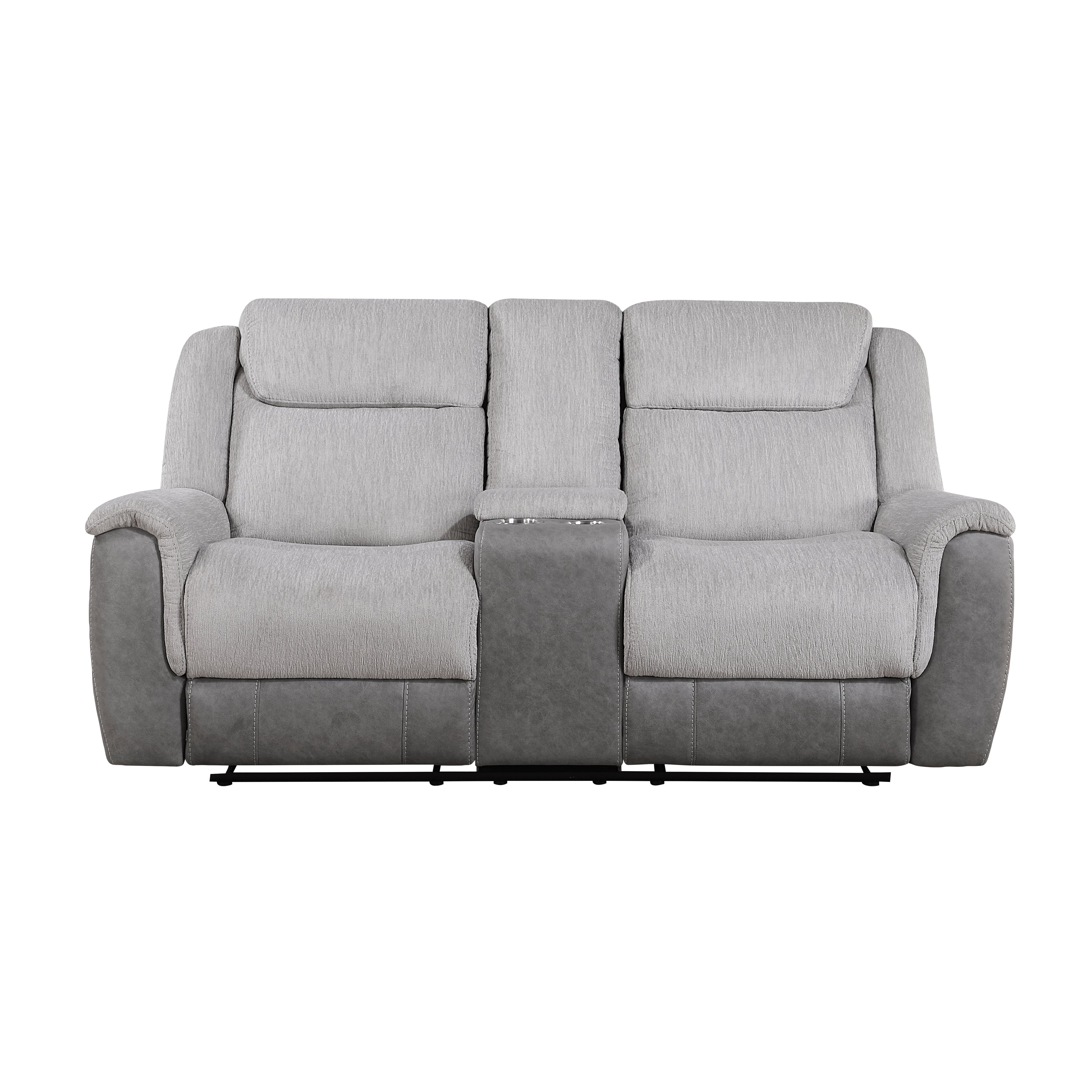 Harriette Gray Double Reclining Living Room Set from Homelegance - Luna Furniture