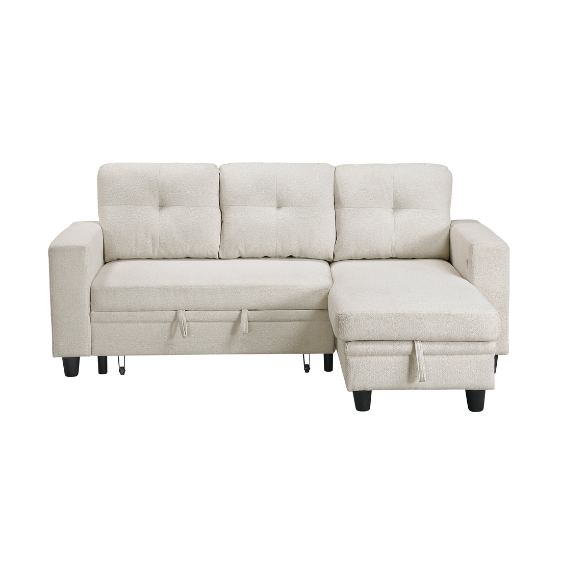 9705BE*32AVC (3)Sectional with Reversible Chaise, Pull-out Bed, Shelves and Charging Ports - 9705BE*32AVC