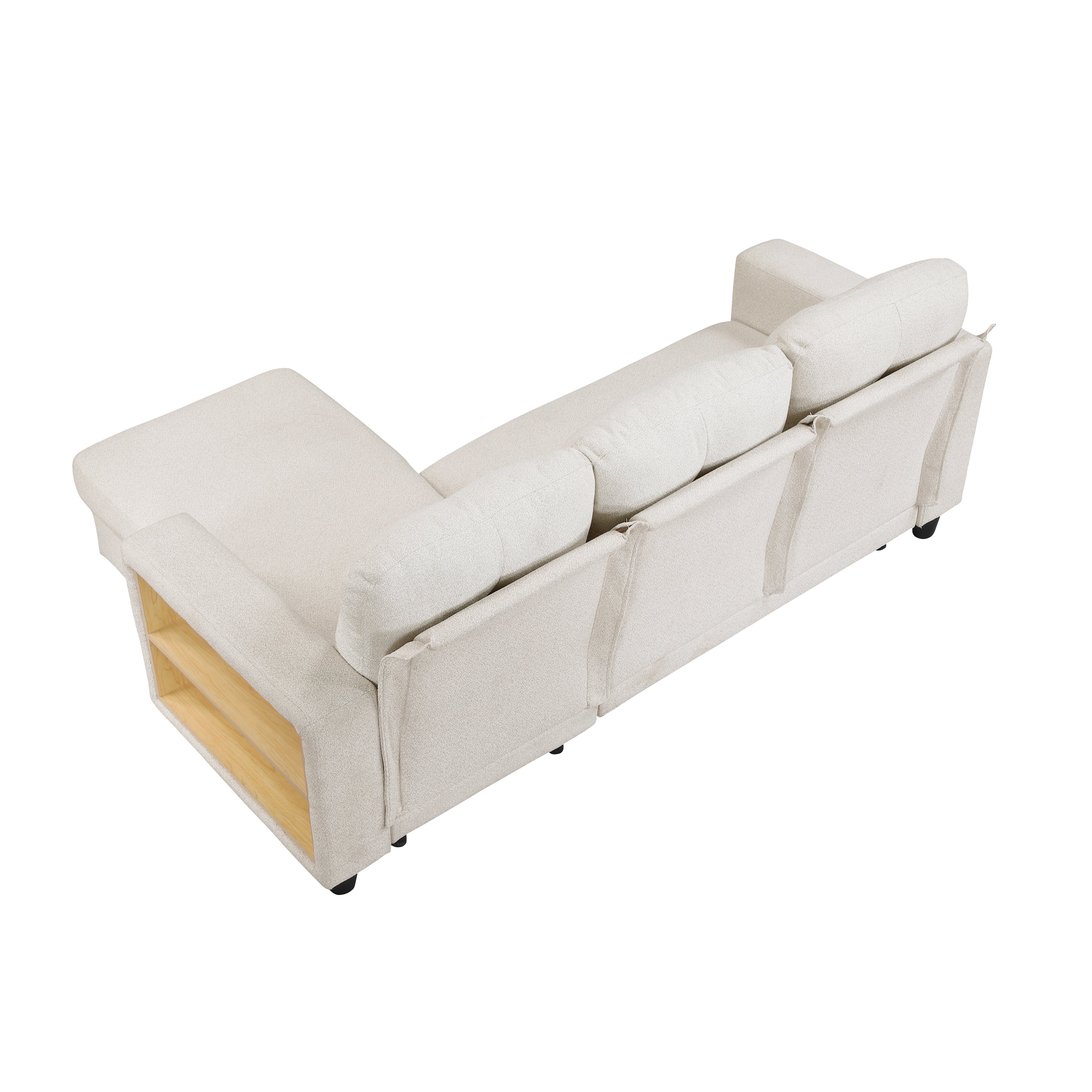 9705BE*32AVC (3)Sectional with Reversible Chaise, Pull-out Bed, Shelves and Charging Ports - 9705BE*32AVC