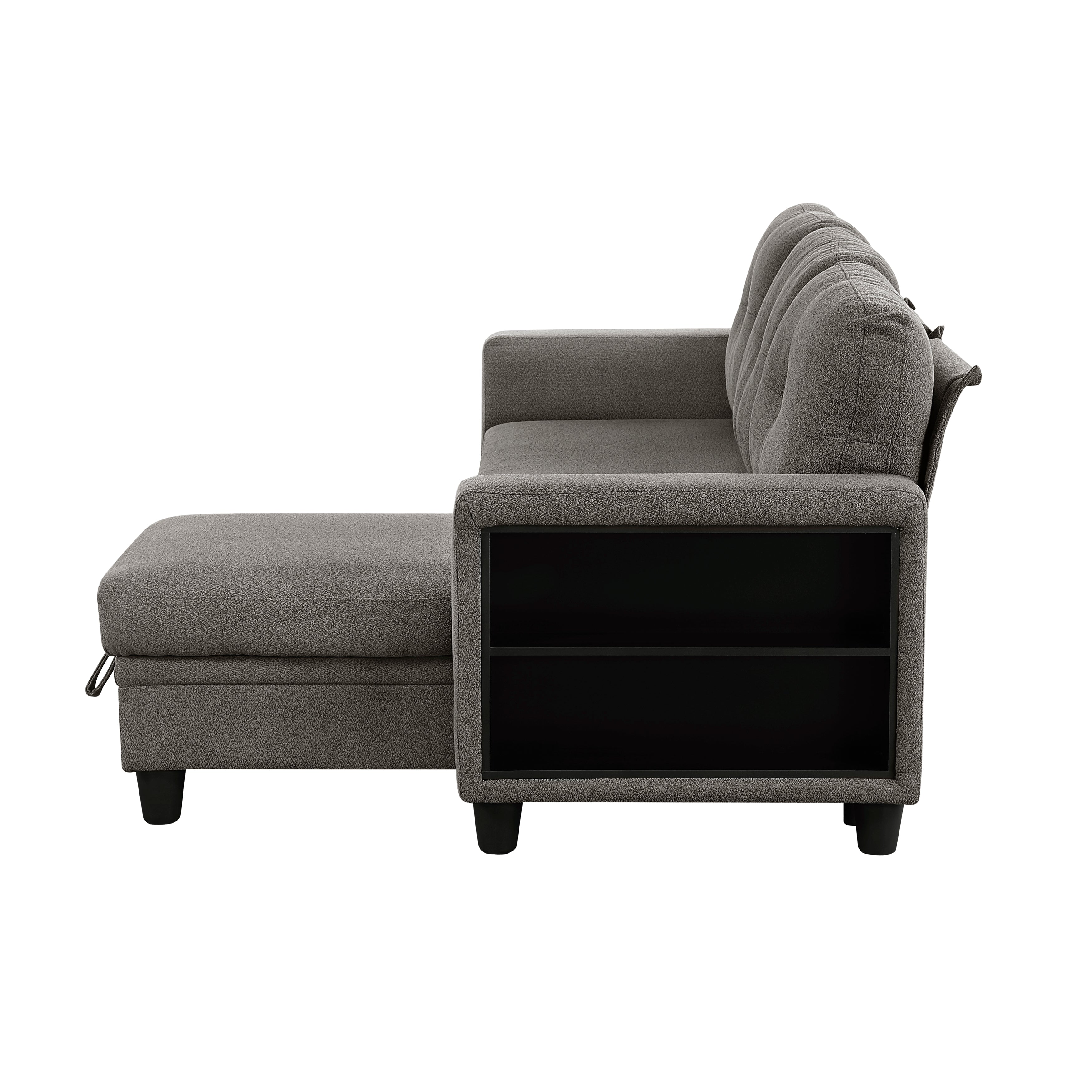 9705DB*32AVC (3)Sectional with Reversible Chaise, Pull-out Bed, Shelves and Charging Ports - 9705DB*32AVC