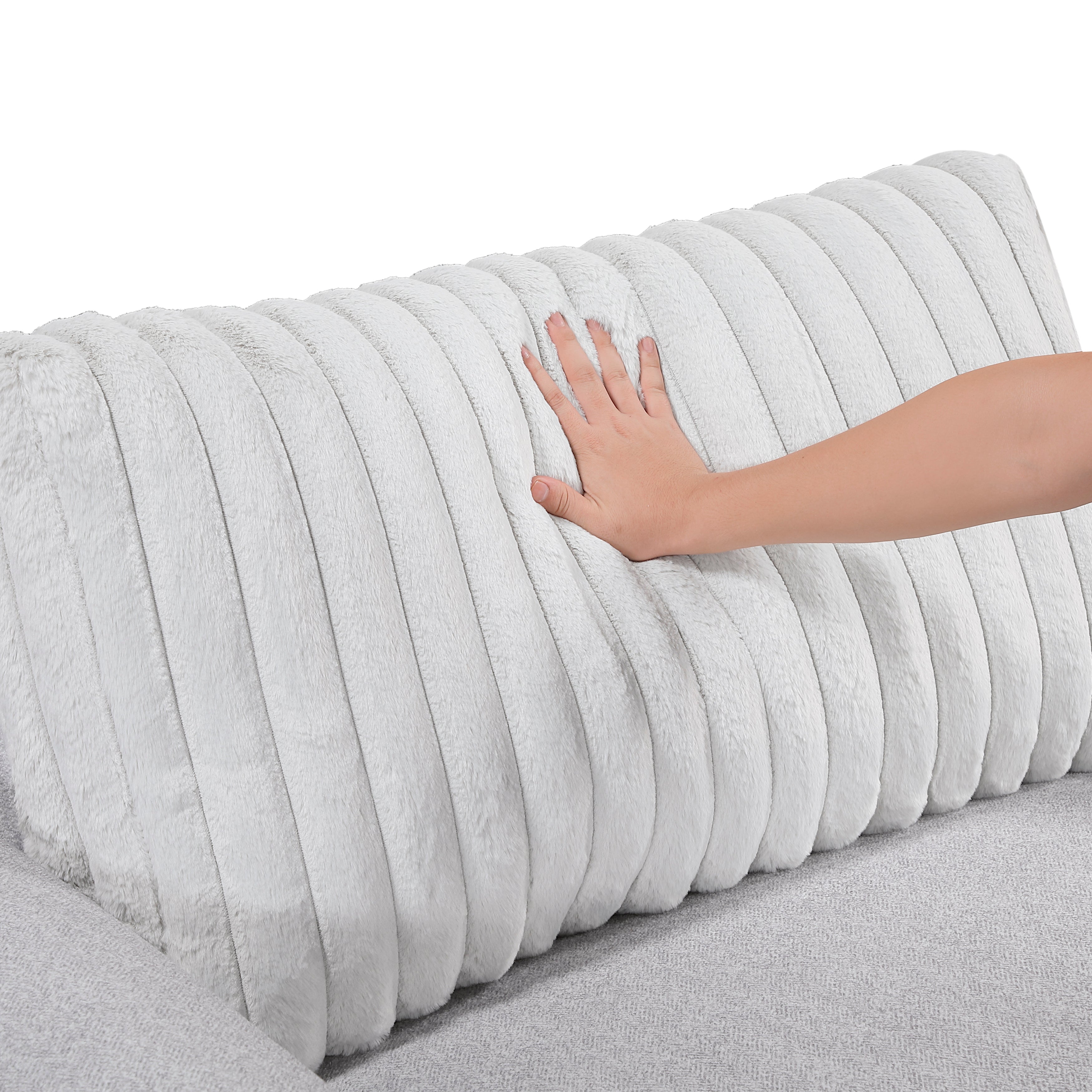 9720GRY*2 2pc Set: Sofa, Love - 9720GRY*2