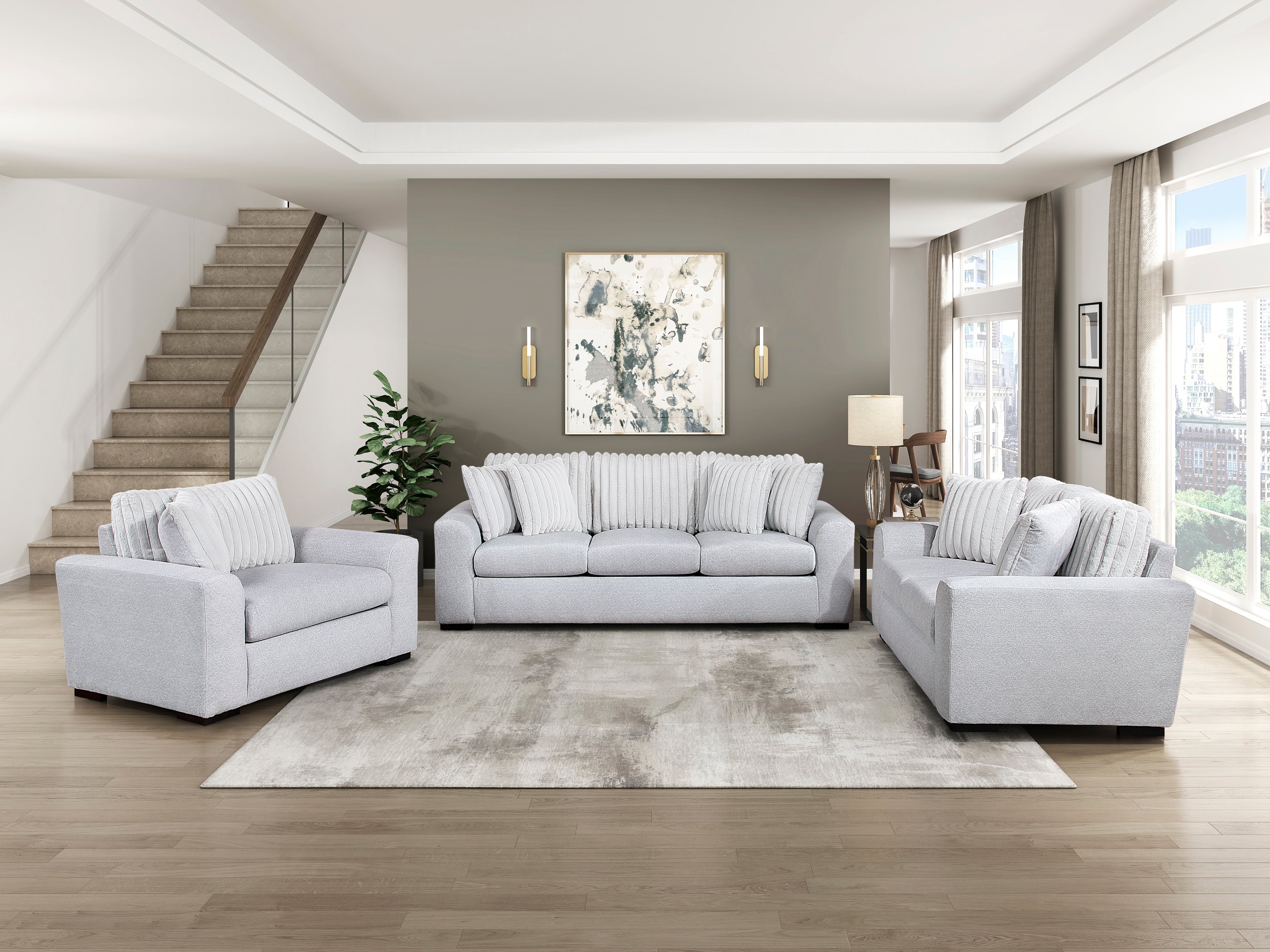 9720GRY-2 Love Seat - 9720GRY-2