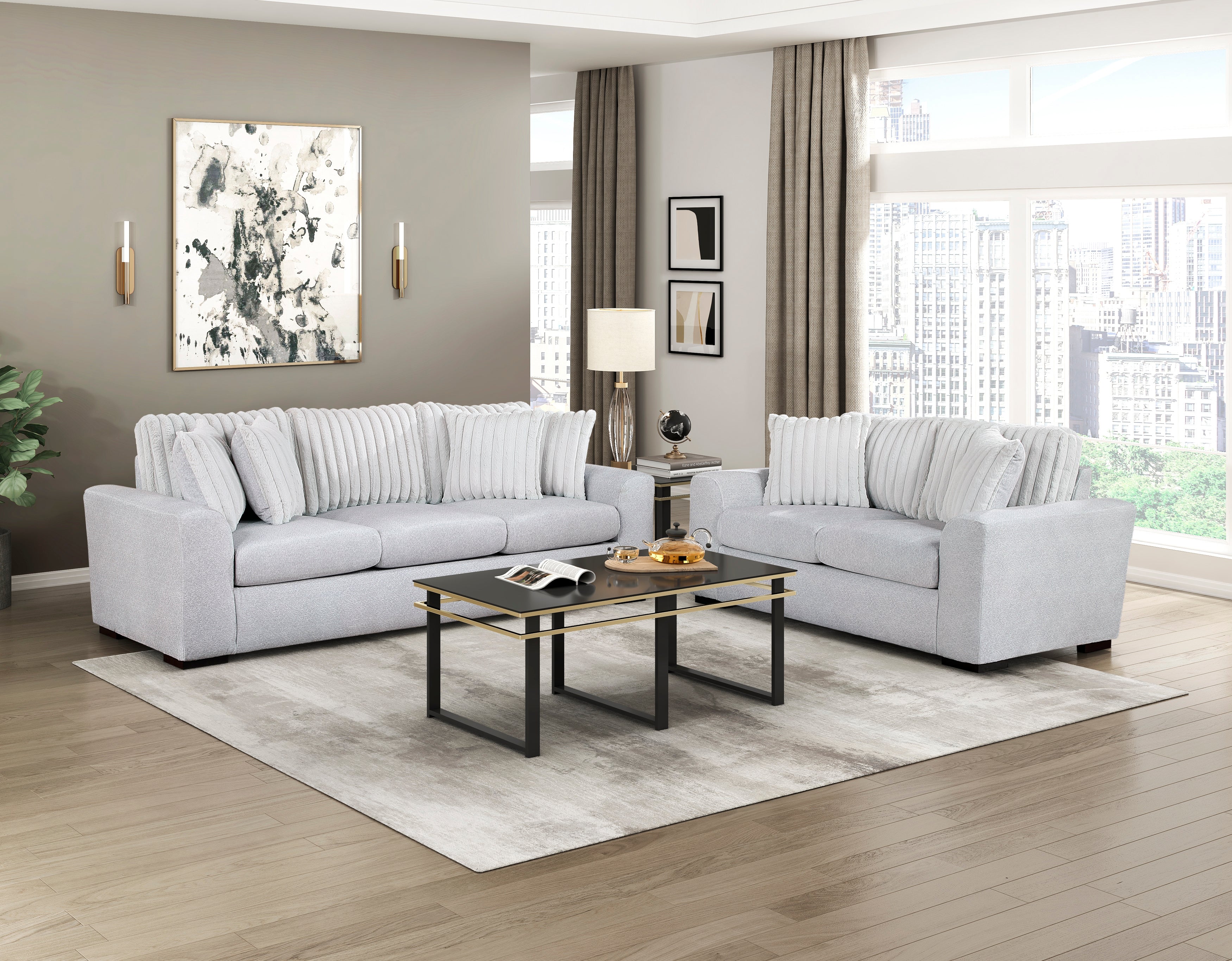 Athena Gray Living Room Set from Homelegance - Luna Furniture