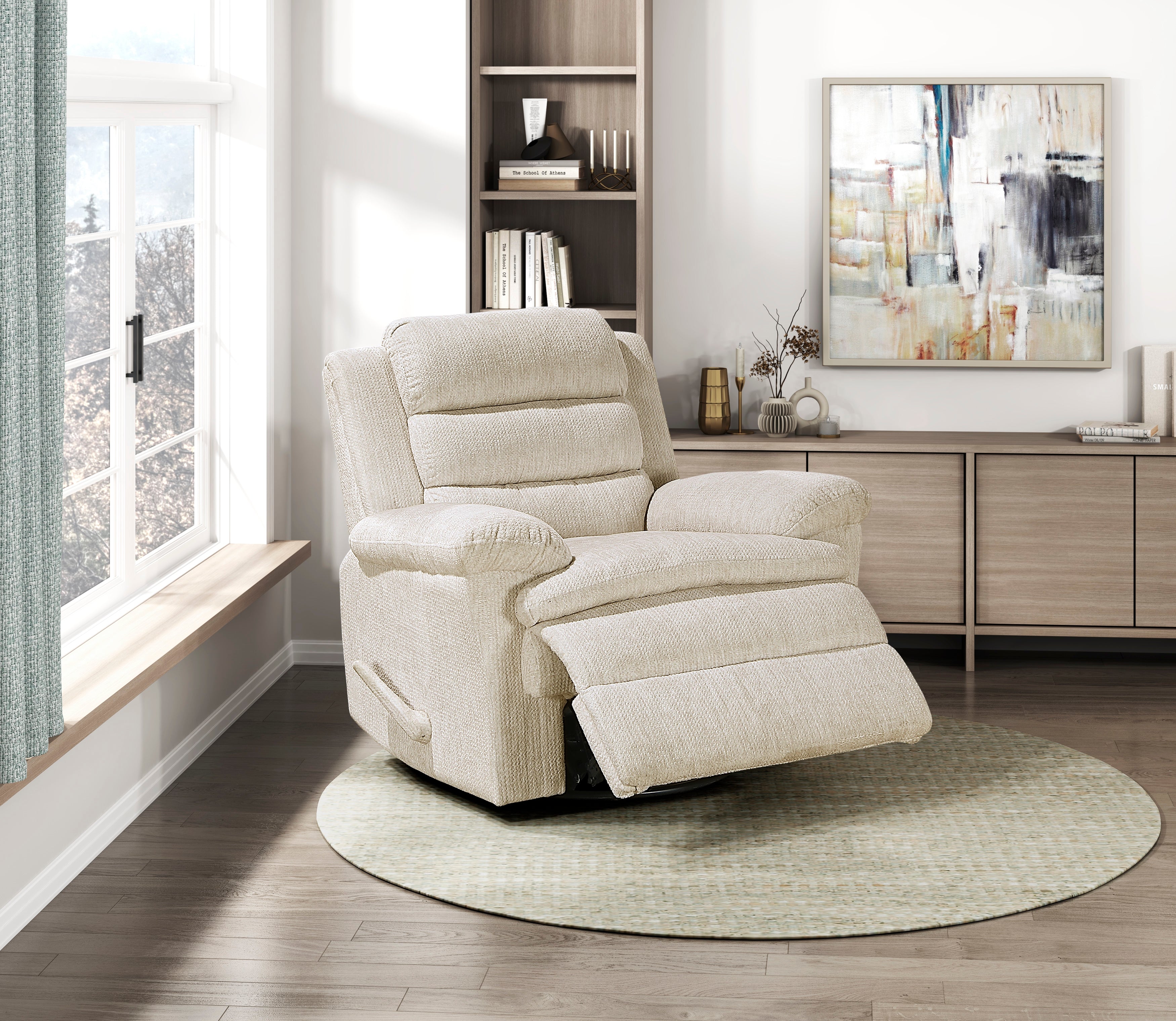 9725BEG-1SW Swivel Glider Reclining Chair - 9725BEG-1SW