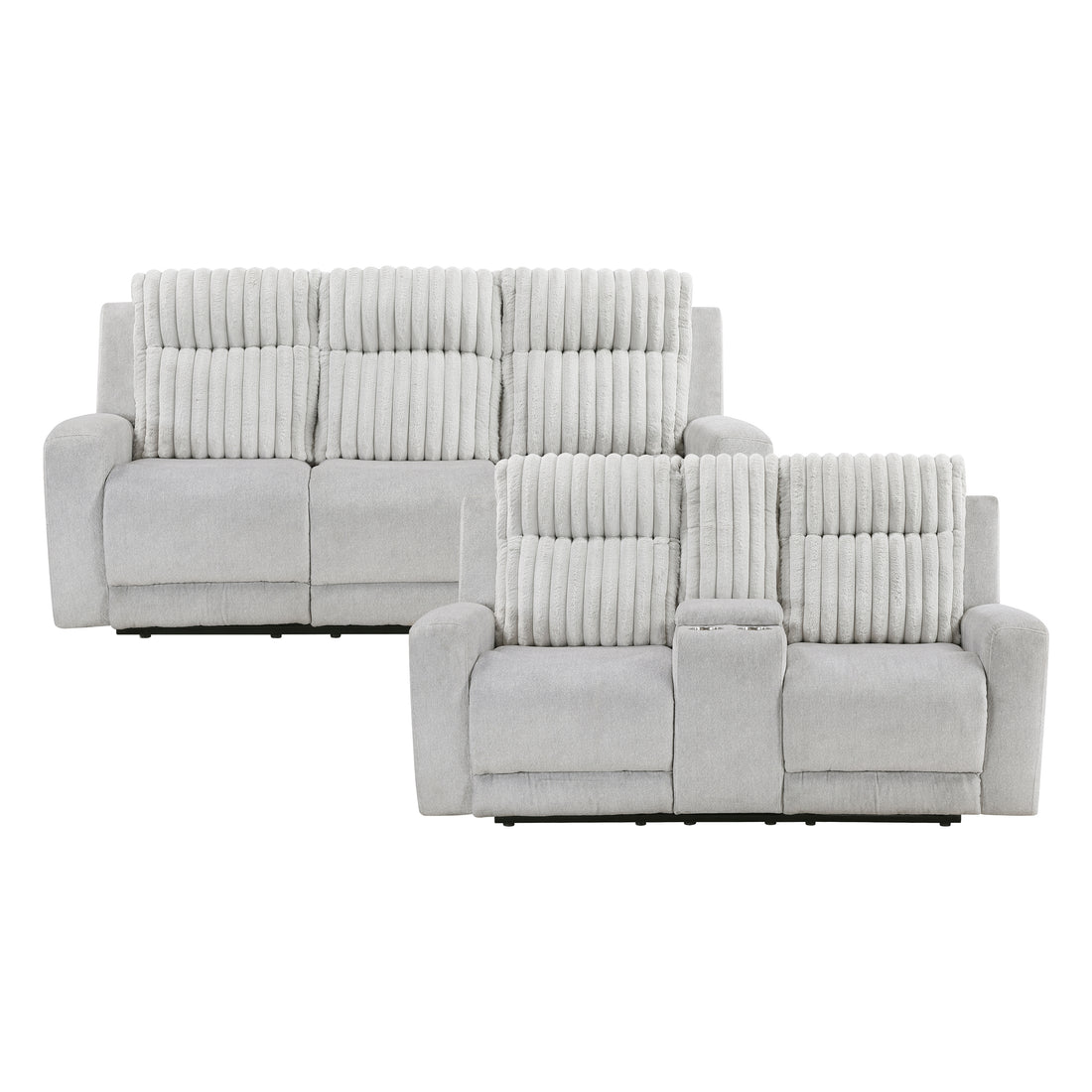 9728LGY*2 2pc Set: Sofa, Love - 9728LGY*2