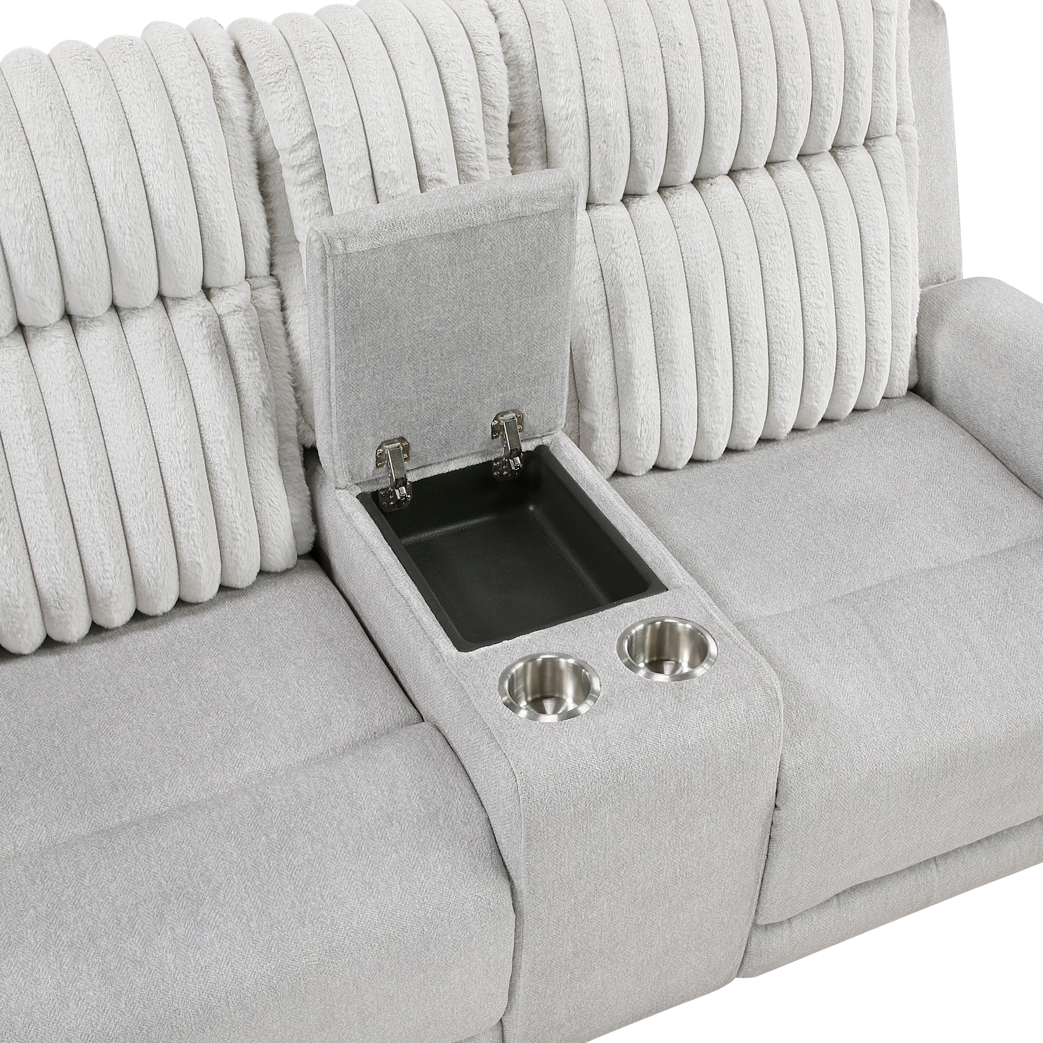 Benton Light Gray Double Reclining Living Room Set from Homelegance - Luna Furniture