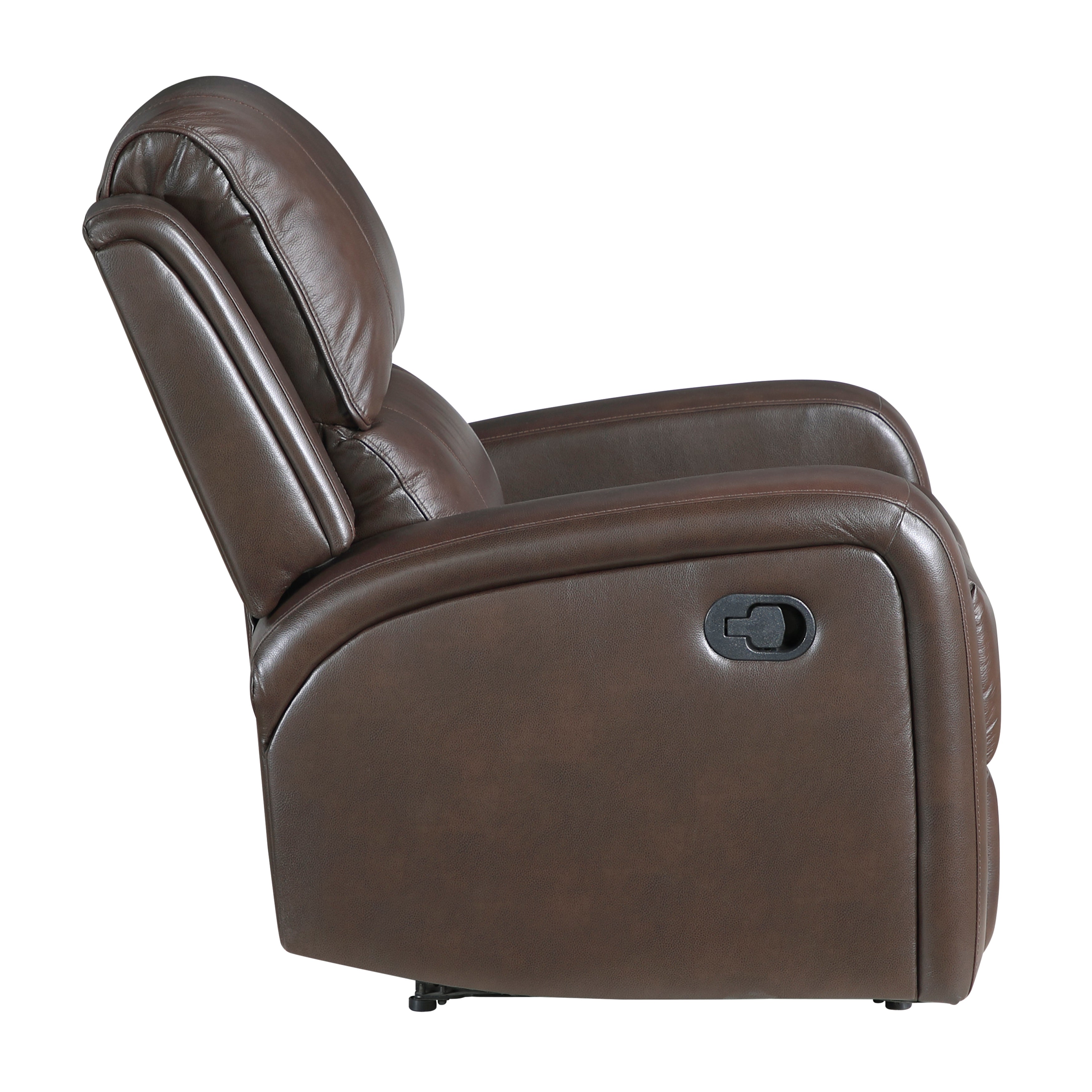 Austin Brown Genuine Leather Reclining Chair from Homelegance - Luna Furniture