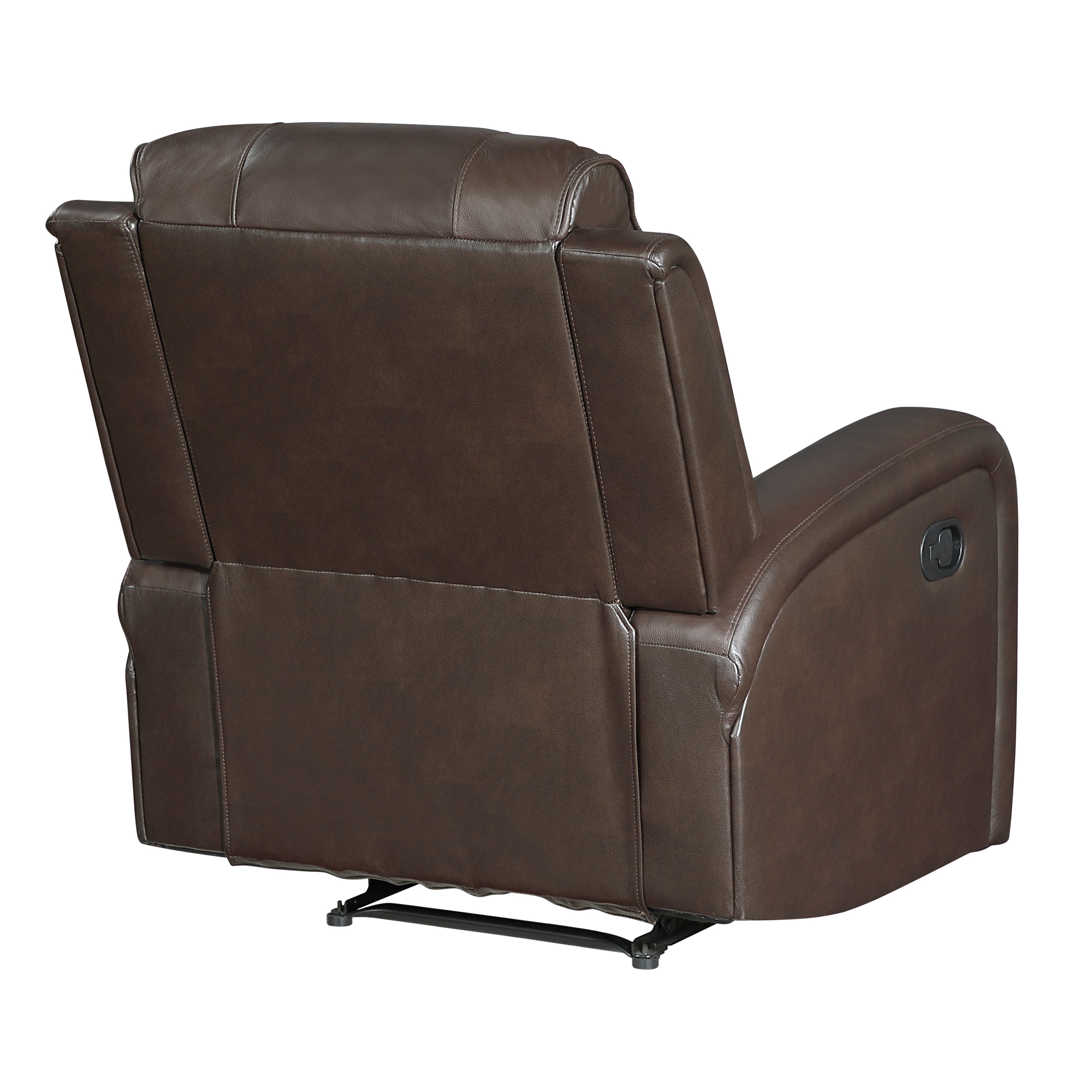 Austin Brown Genuine Leather Reclining Chair from Homelegance - Luna Furniture