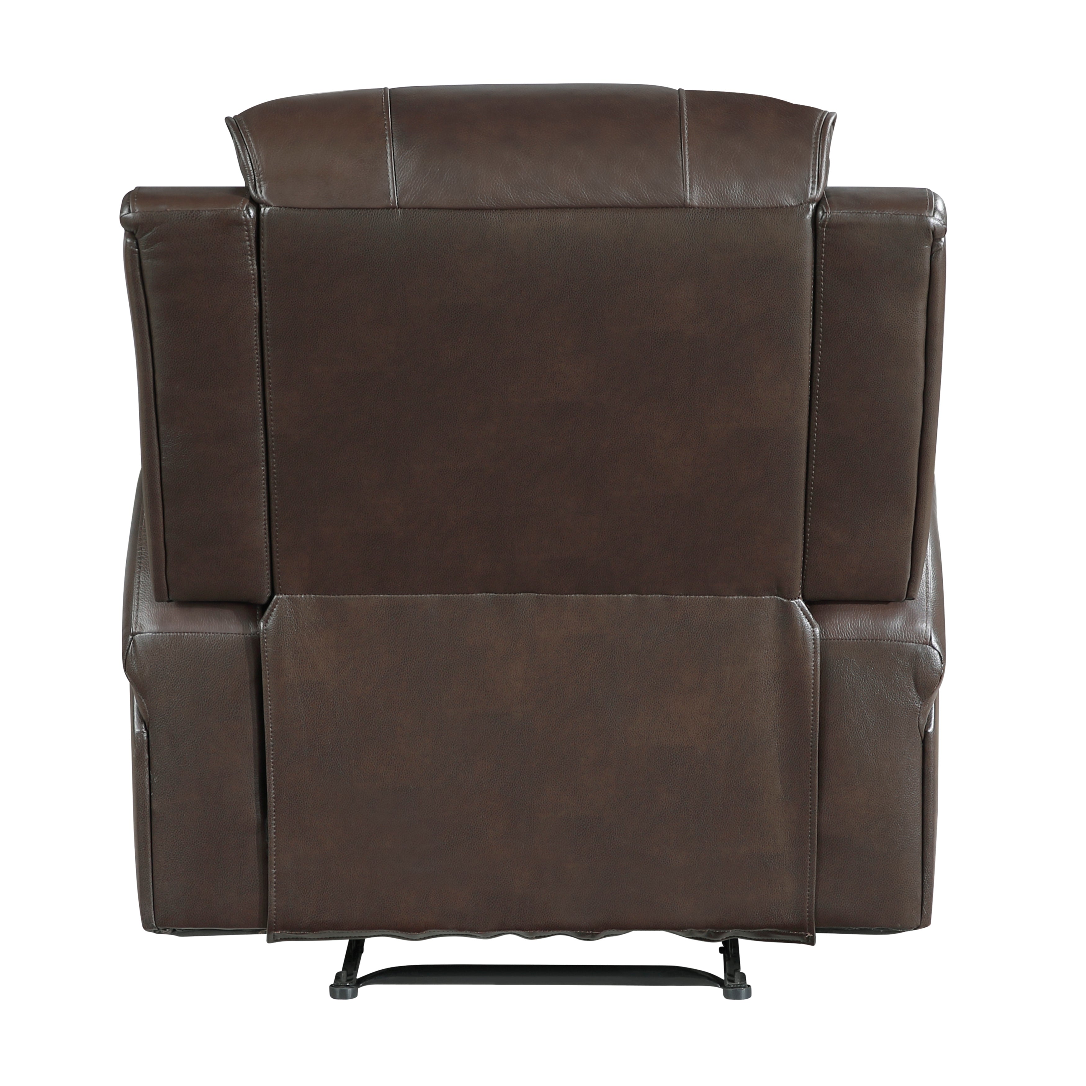 Austin Brown Genuine Leather Reclining Chair from Homelegance - Luna Furniture