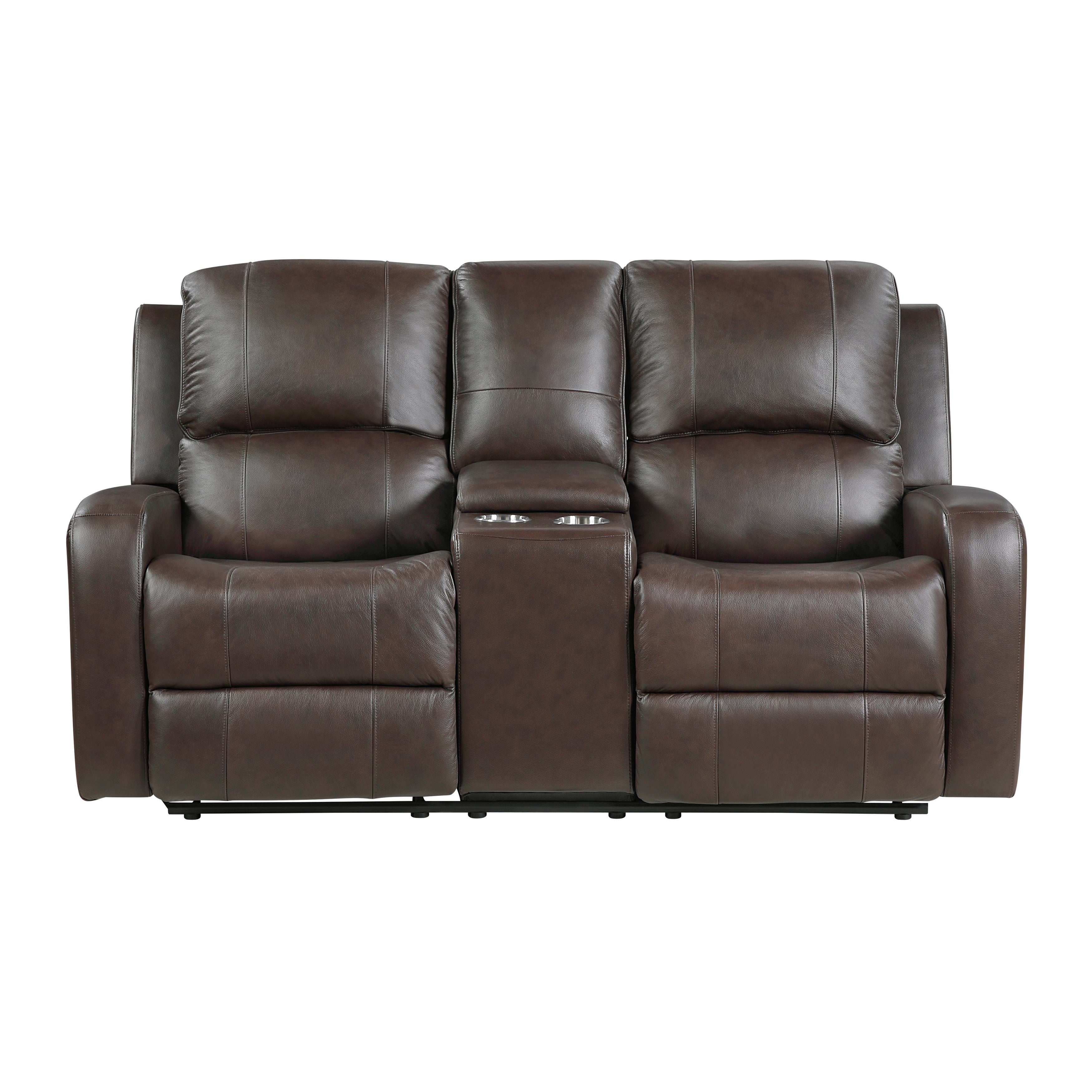 9735BRW*2 2pc Set: Sofa, Love - 9735BRW*2