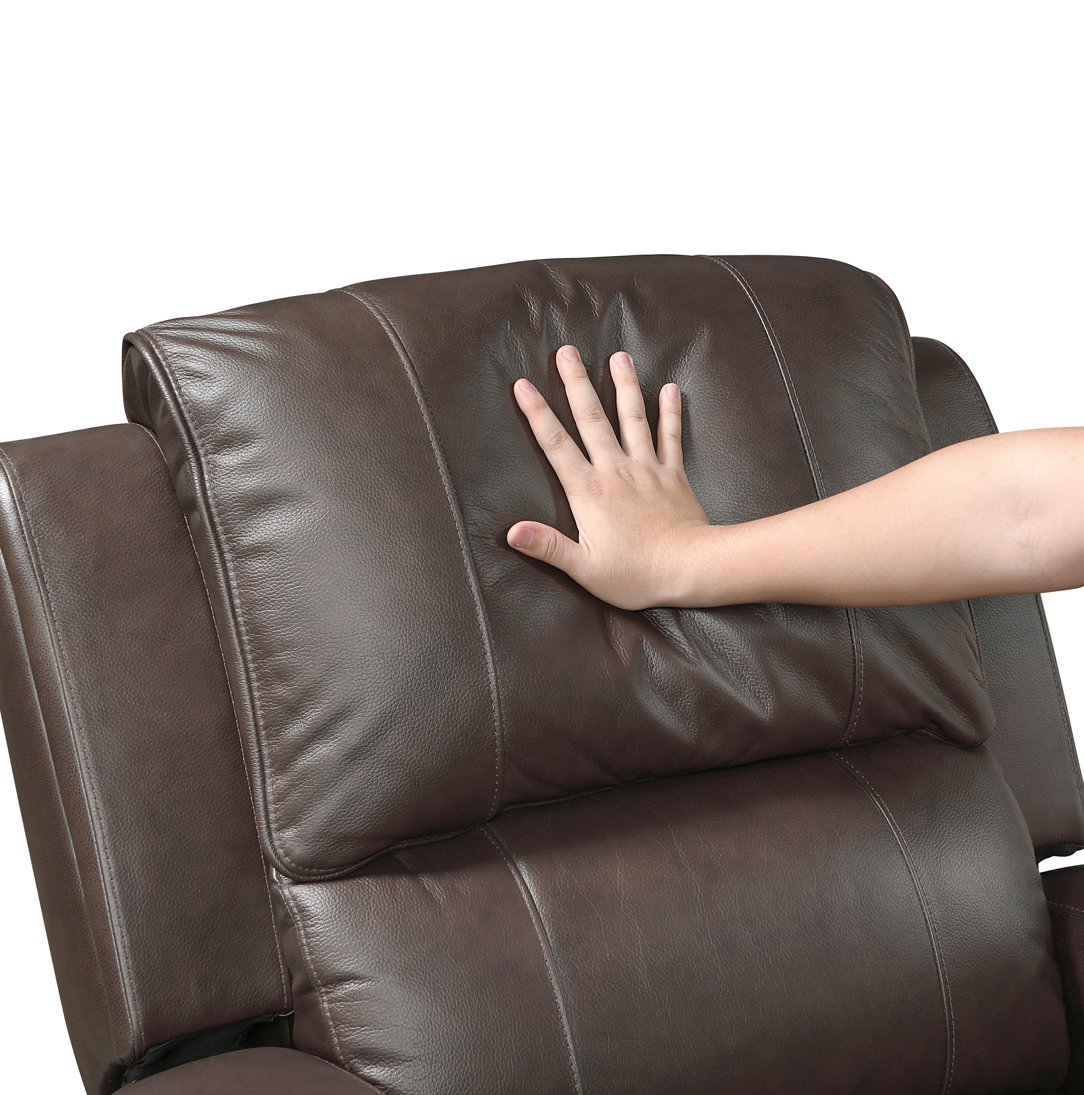 9735BRW-2 Double Reclining Love Seat with Center Console - 9735BRW-2