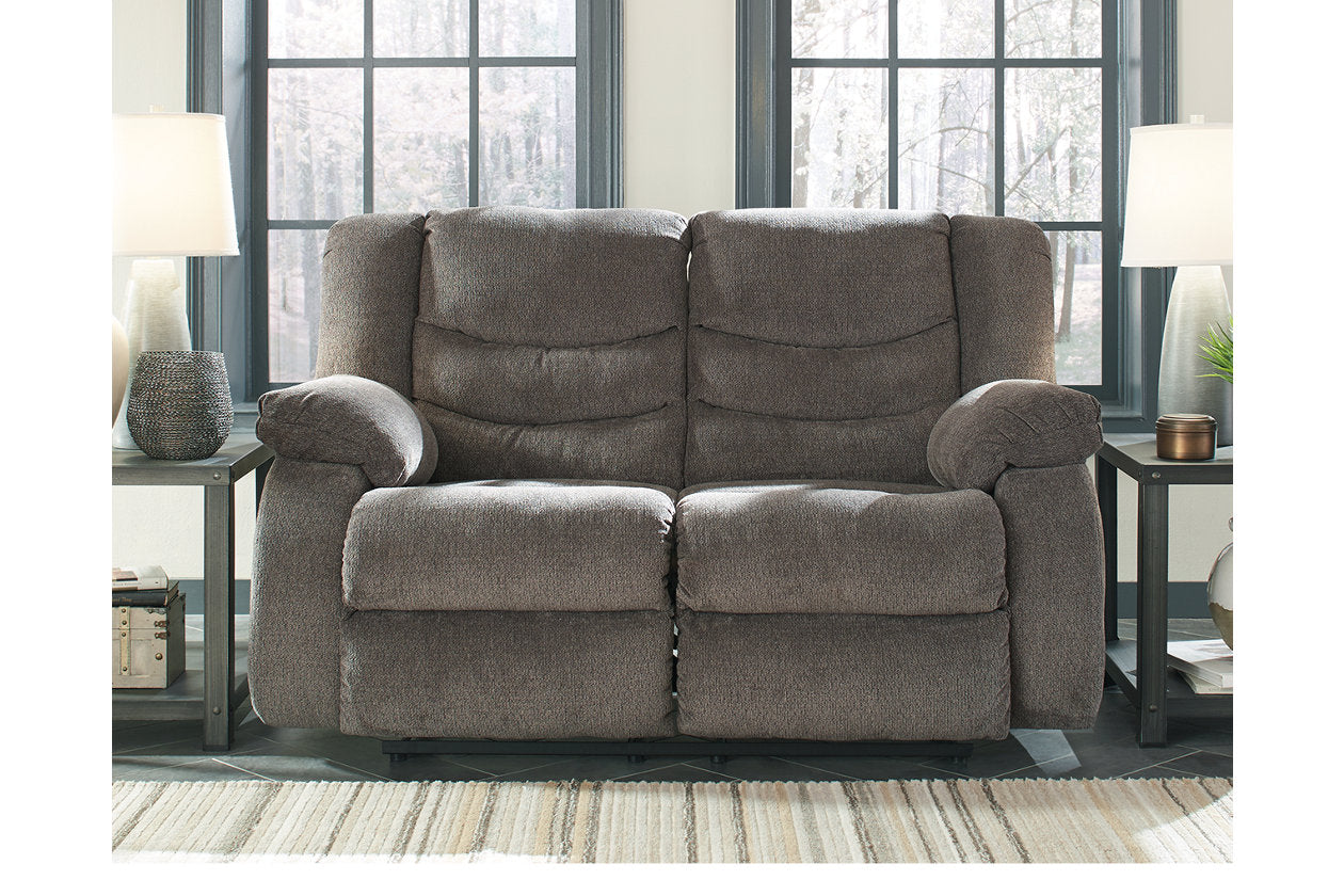 Tulen Gray Reclining Sofa and Loveseat - Ashley - Luna Furniture