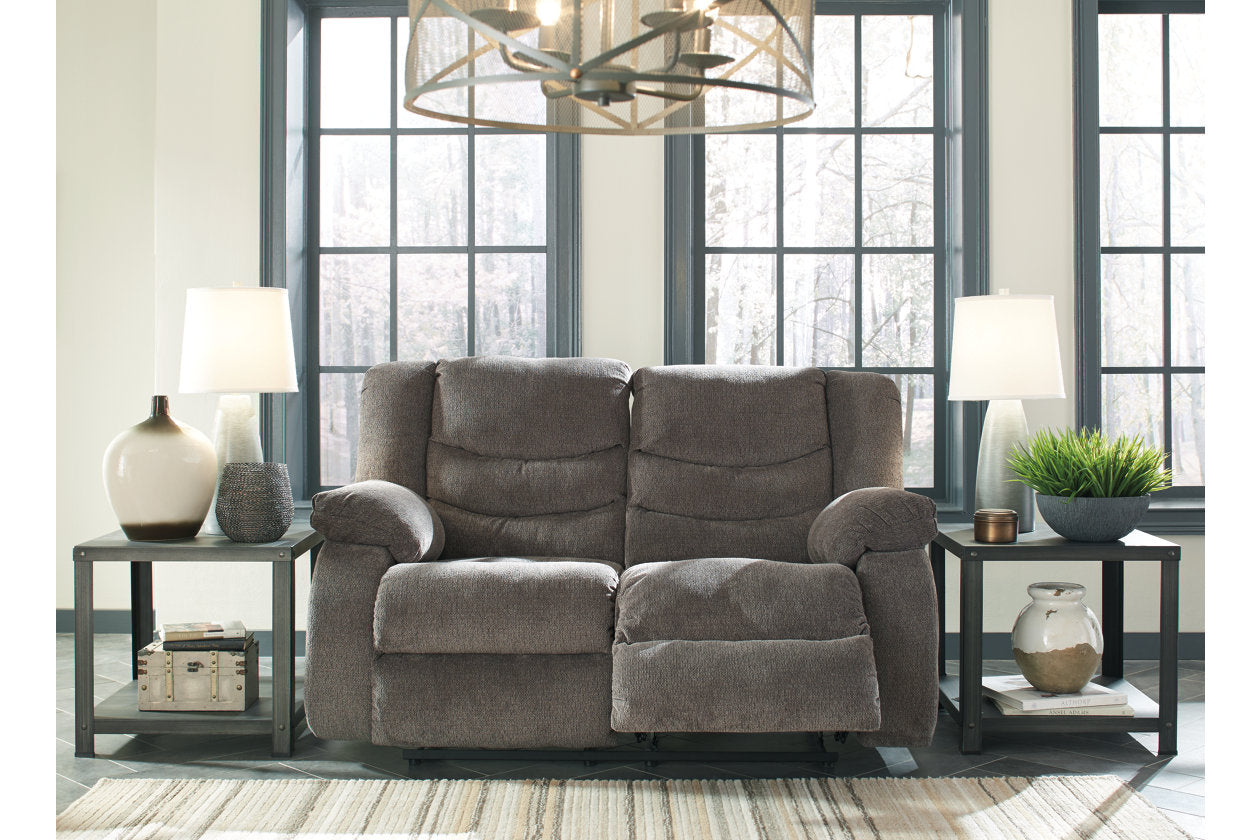 Tulen Gray Reclining Sofa and Loveseat - Ashley - Luna Furniture