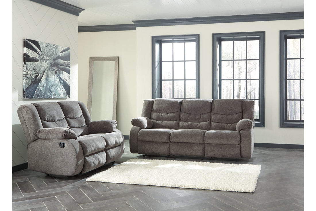 Tulen Gray Reclining Sofa and Loveseat - Ashley - Luna Furniture