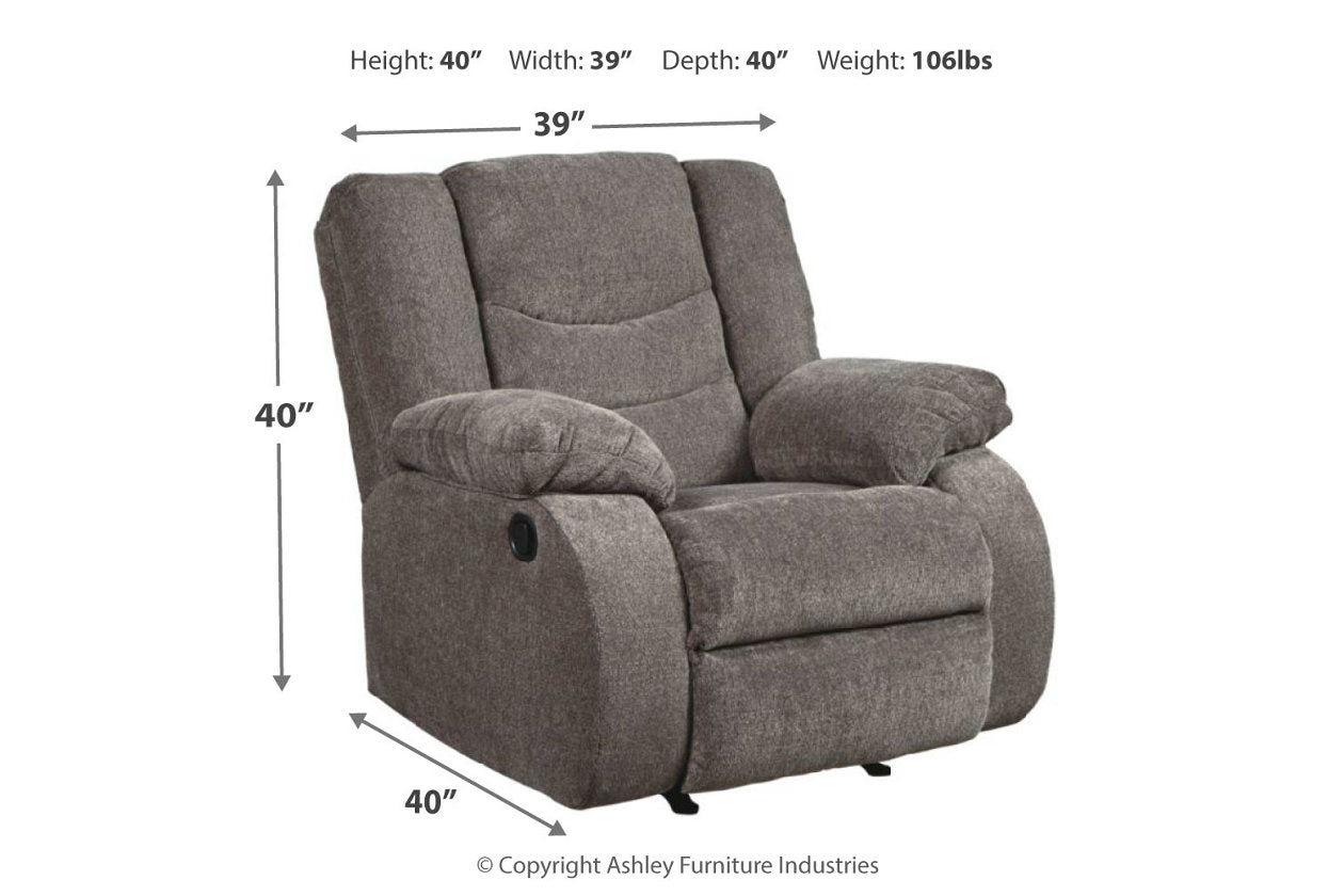 Tulen Gray Reclining Loveseat and Recliner - Ashley - Luna Furniture