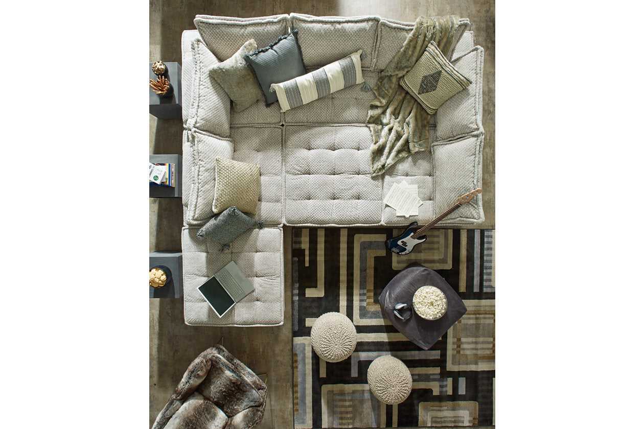 Bales Taupe 7-Piece Modular Seating - Ashley - Luna Furniture