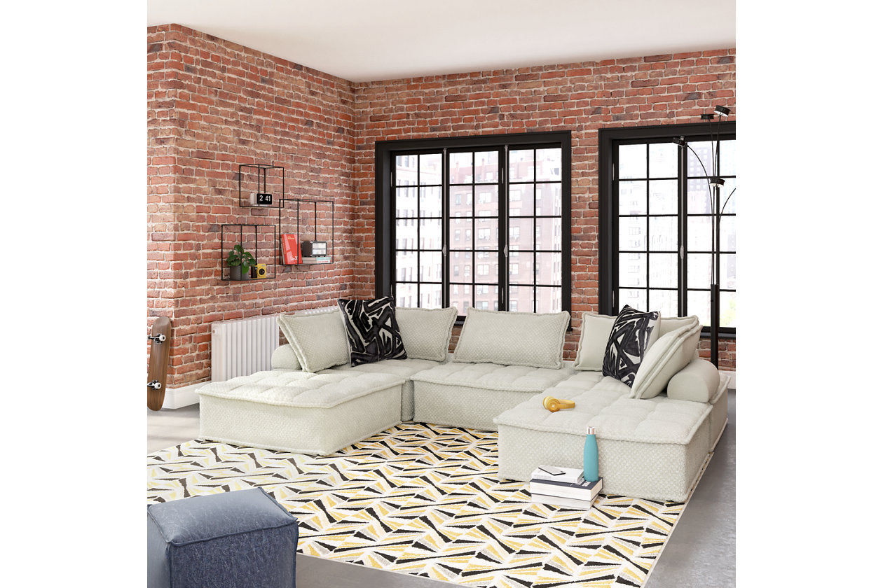 Bales Taupe 5-Piece Modular Seating - Ashley - Luna Furniture