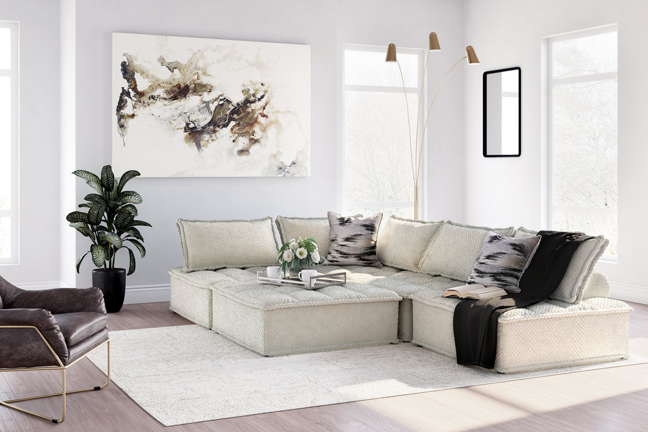 Bales Taupe 5-Piece Modular Seating - Ashley - Luna Furniture