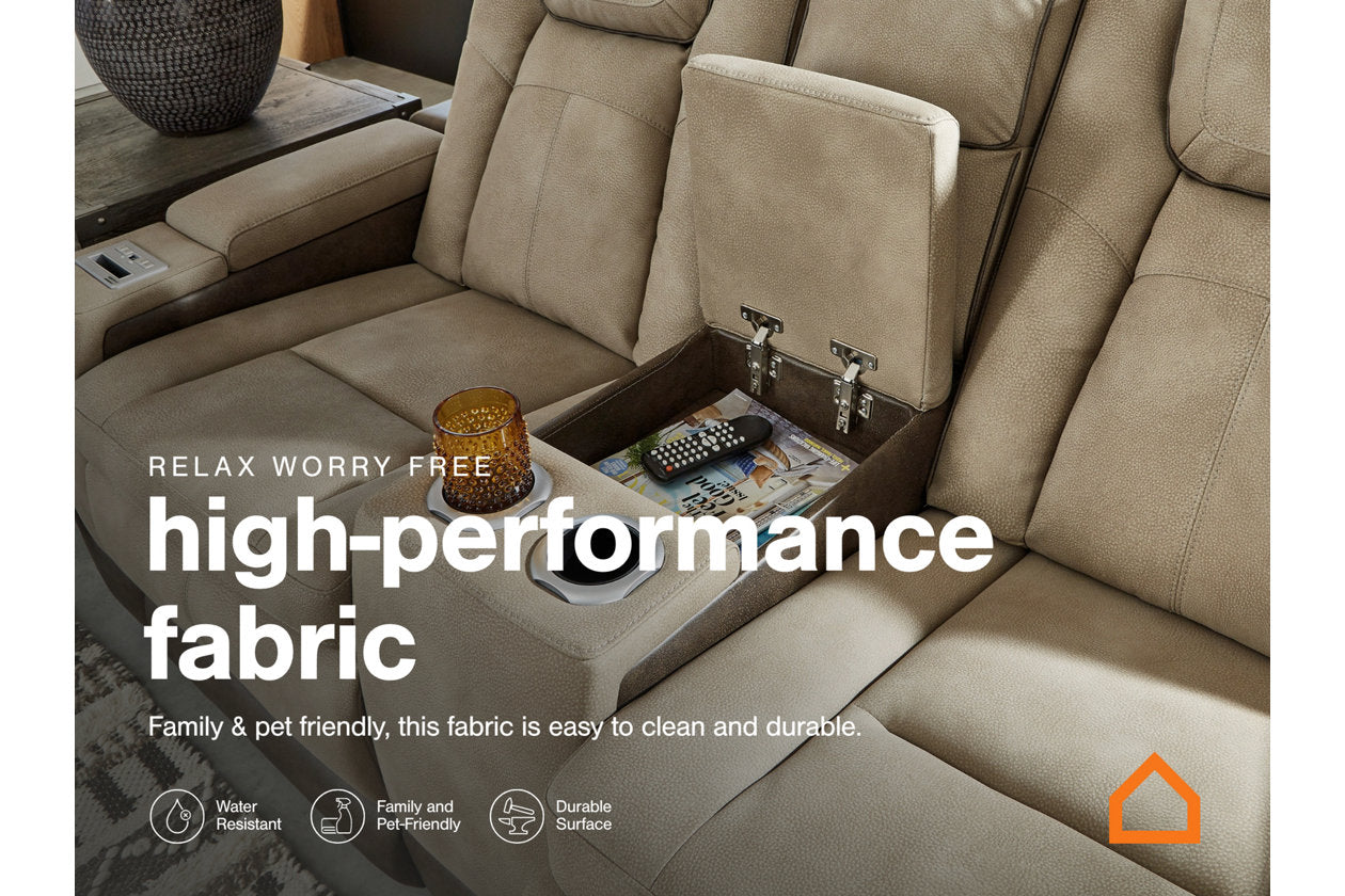 Next-Gen DuraPella Sand Power Reclining Sofa and Loveseat - Ashley - Luna Furniture