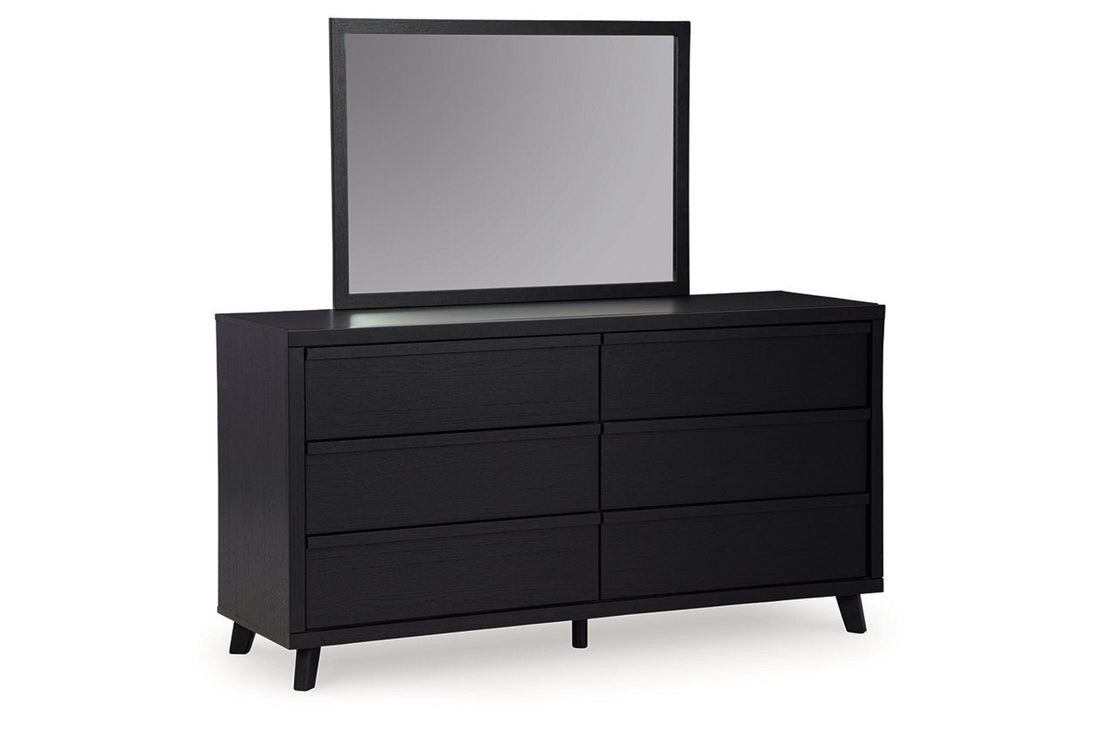 Danziar Black Dresser and Mirror - Ashley - Luna Furniture