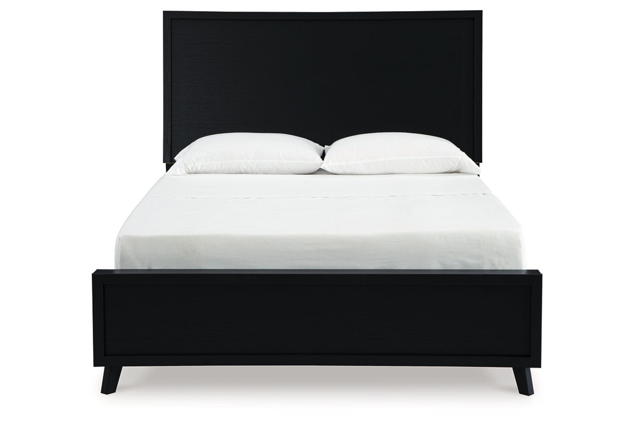 Danziar Black Queen Platform Bed - Ashley - Luna Furniture