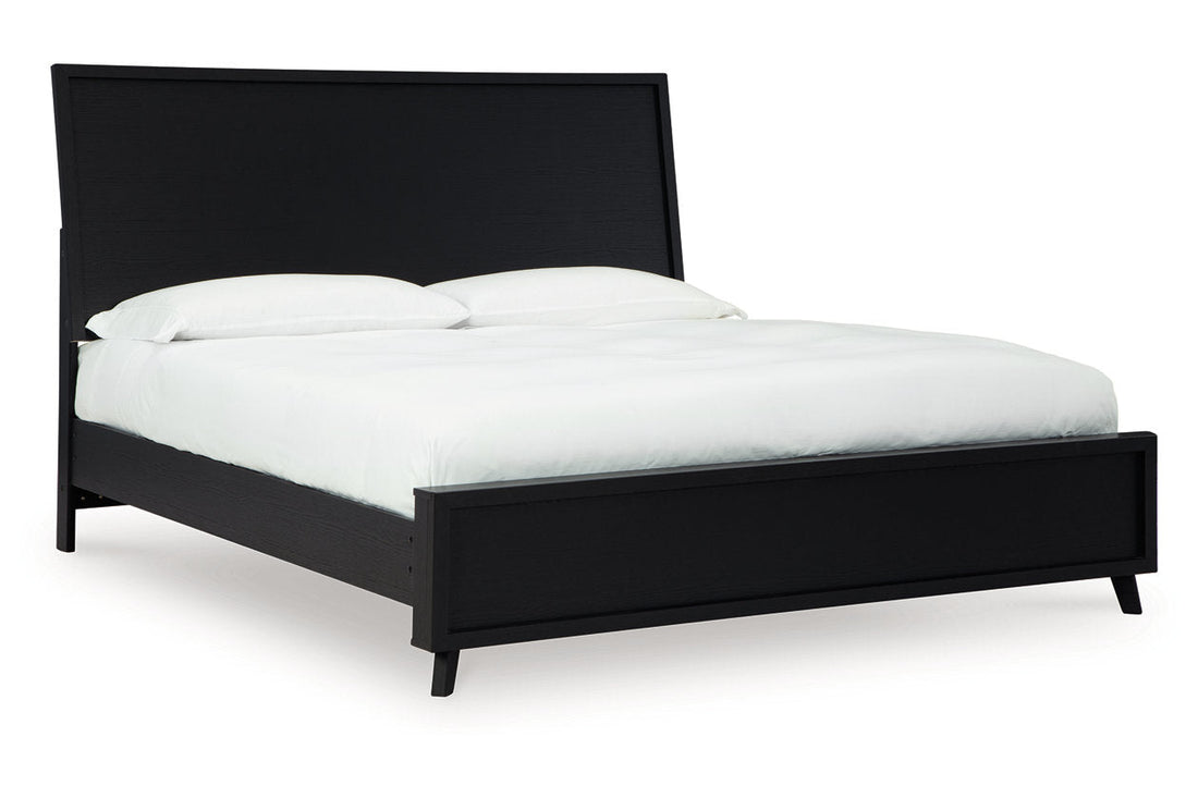 Danziar Black King Platform Bed - Ashley - Luna Furniture