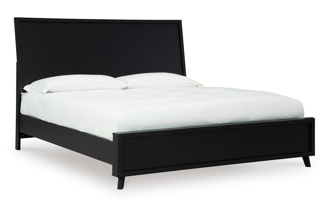 Danziar Black King Platform Bed - Ashley - Luna Furniture