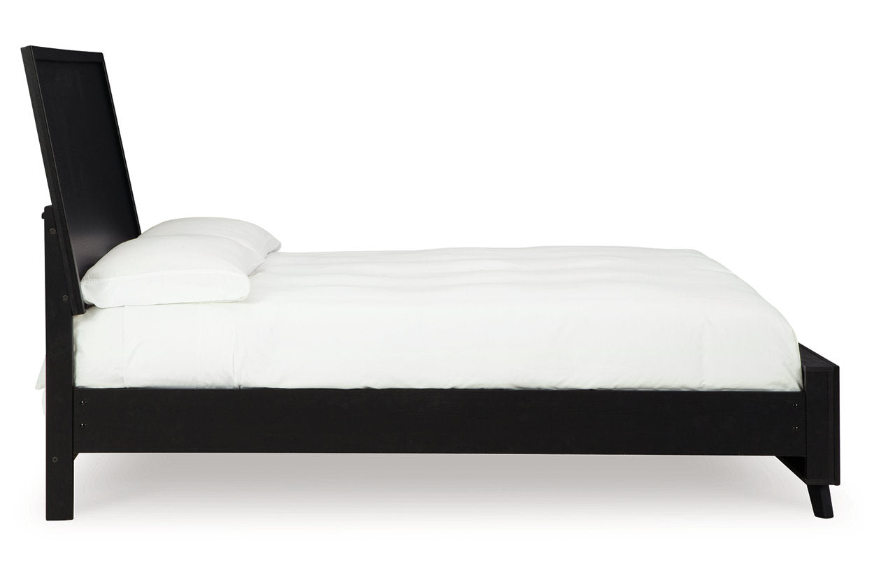 Danziar Black King Platform Bed - Ashley - Luna Furniture