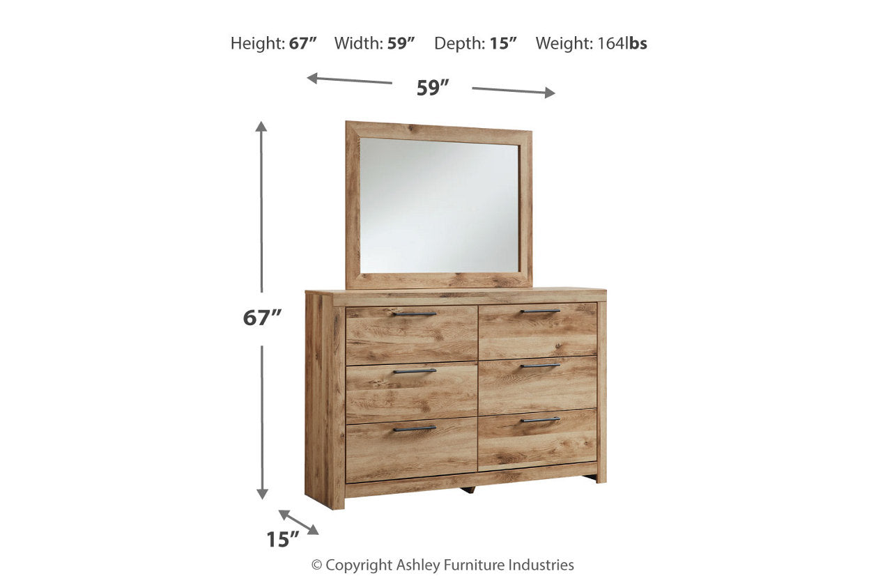 Hyanna Tan Brown Dresser and Mirror - Ashley - Luna Furniture