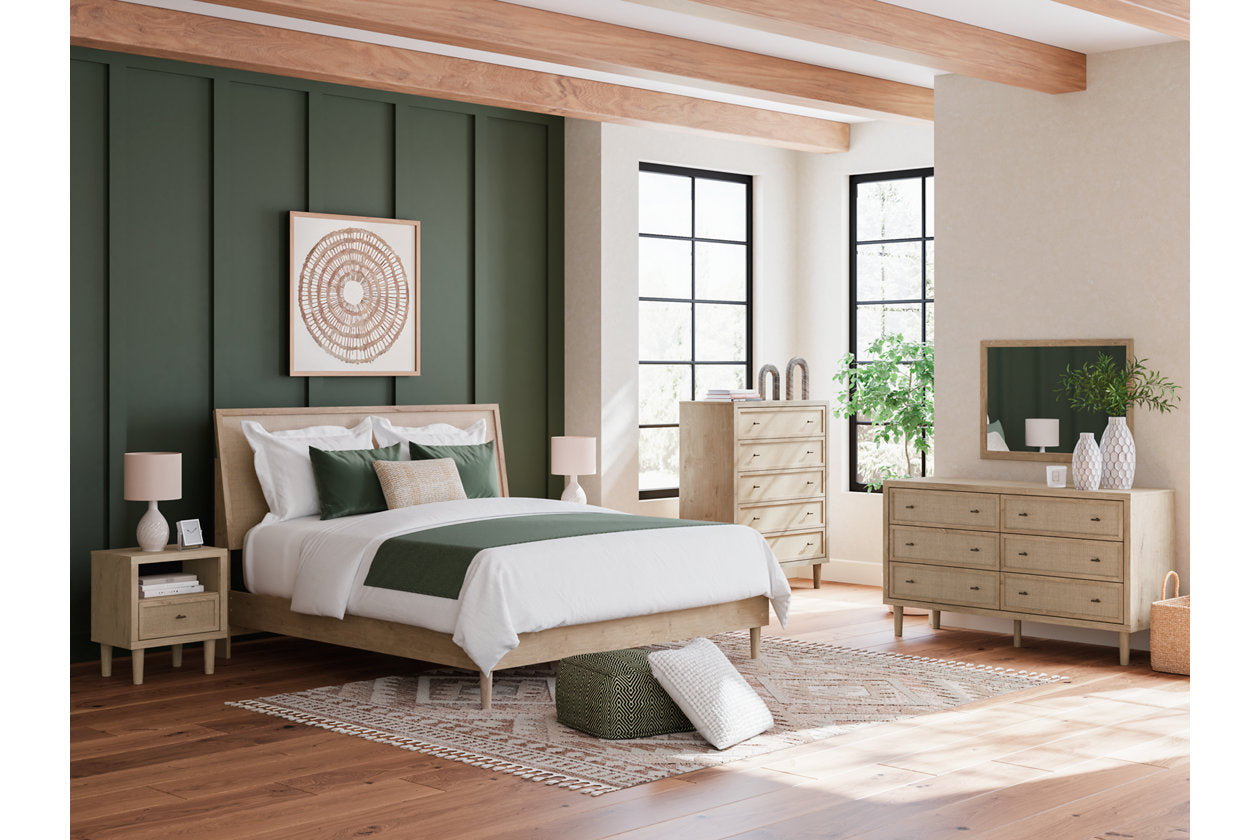 Cielden Two-tone King Panel Bed - Ashley - Luna Furniture