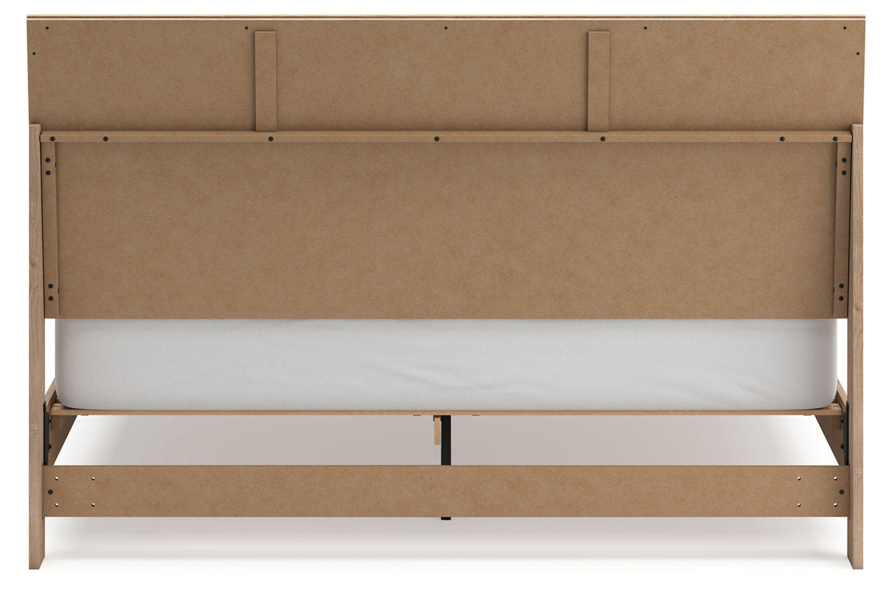 Cielden Two-tone King Panel Bed - Ashley - Luna Furniture