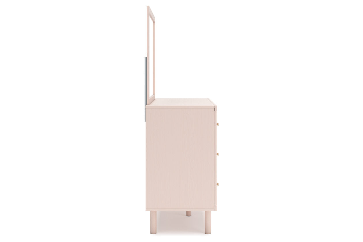 Wistenpine Blush Dresser and Mirror - Ashley - Luna Furniture