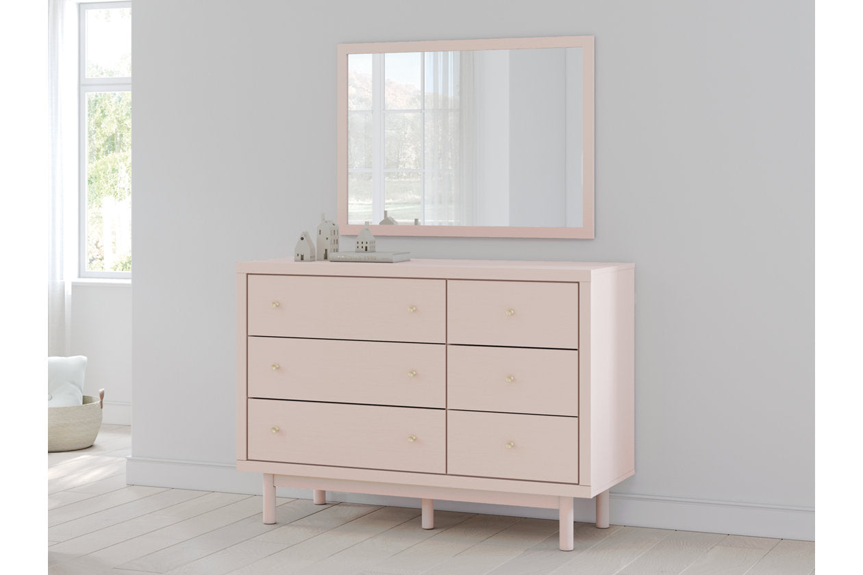 Wistenpine Blush Dresser and Mirror - Ashley - Luna Furniture