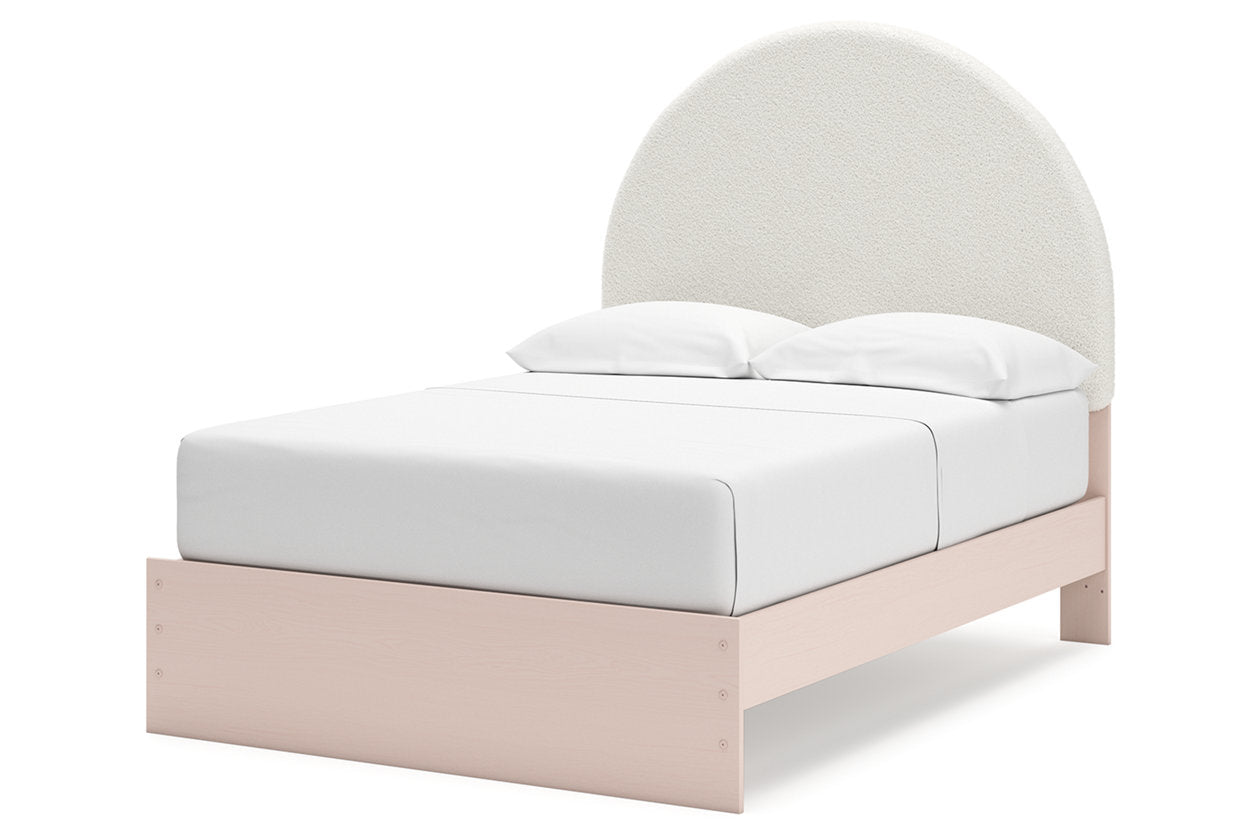 Wistenpine Blush Full Upholstered Panel Bed - Ashley - Luna Furniture