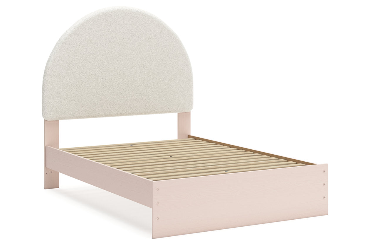 Wistenpine Blush Full Upholstered Panel Bed - Ashley - Luna Furniture