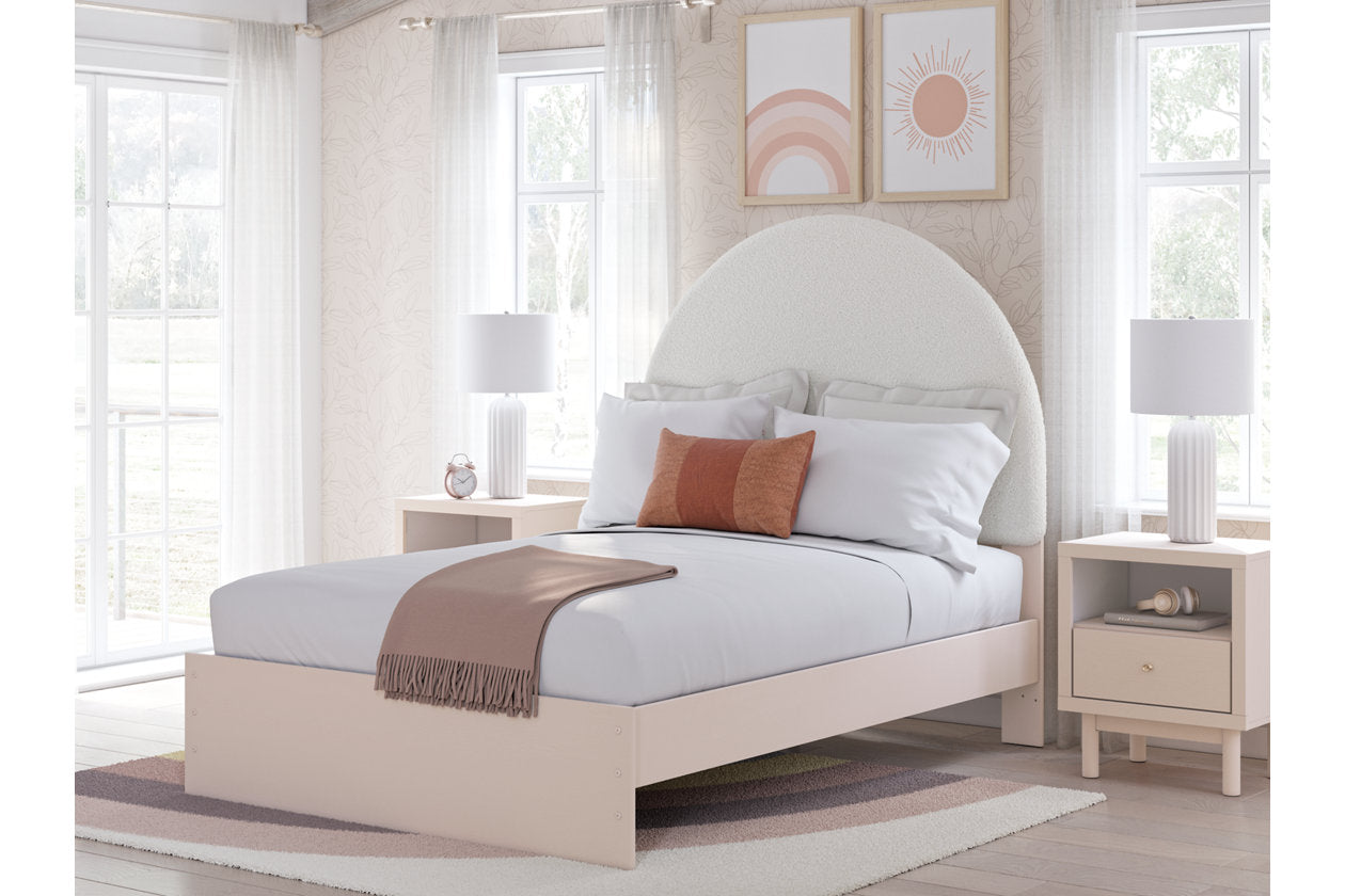 Wistenpine Blush Upholstered Youth Panel Bedroom Set from Ashley - Luna Furniture