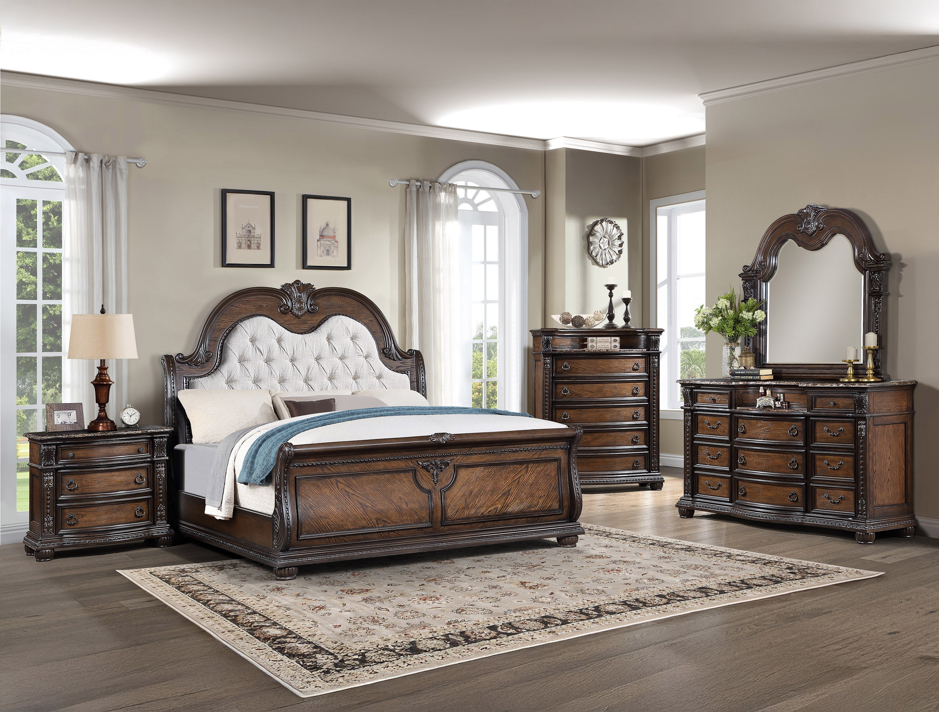 Stanley Coffee Brown Bedroom Set from Crown Mark - Luna Furniture