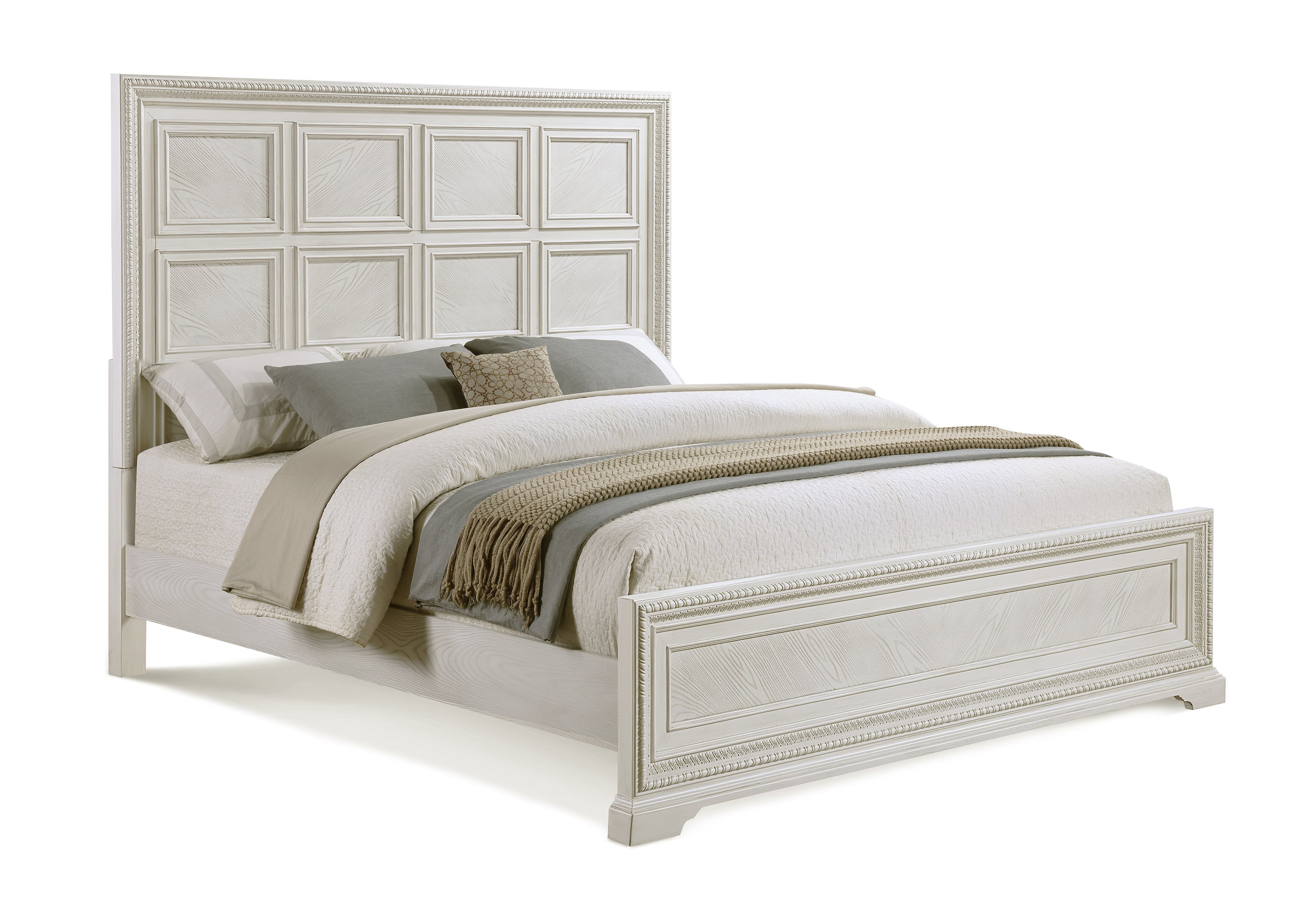 Alexandria Whitewash Panel Bedroom Set from Crown Mark - Luna Furniture