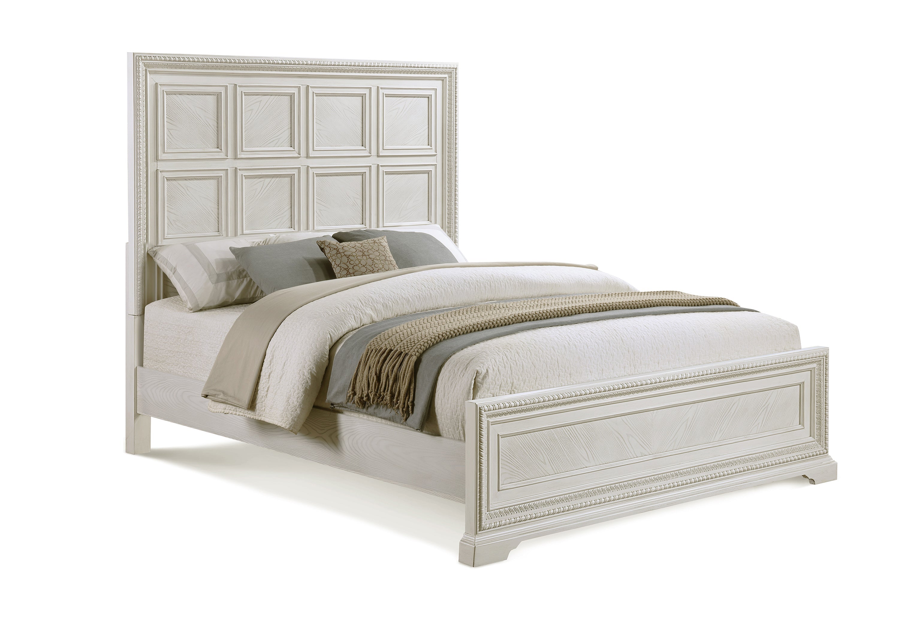 Alexandria Whitewash Panel Bedroom Set from Crown Mark - Luna Furniture