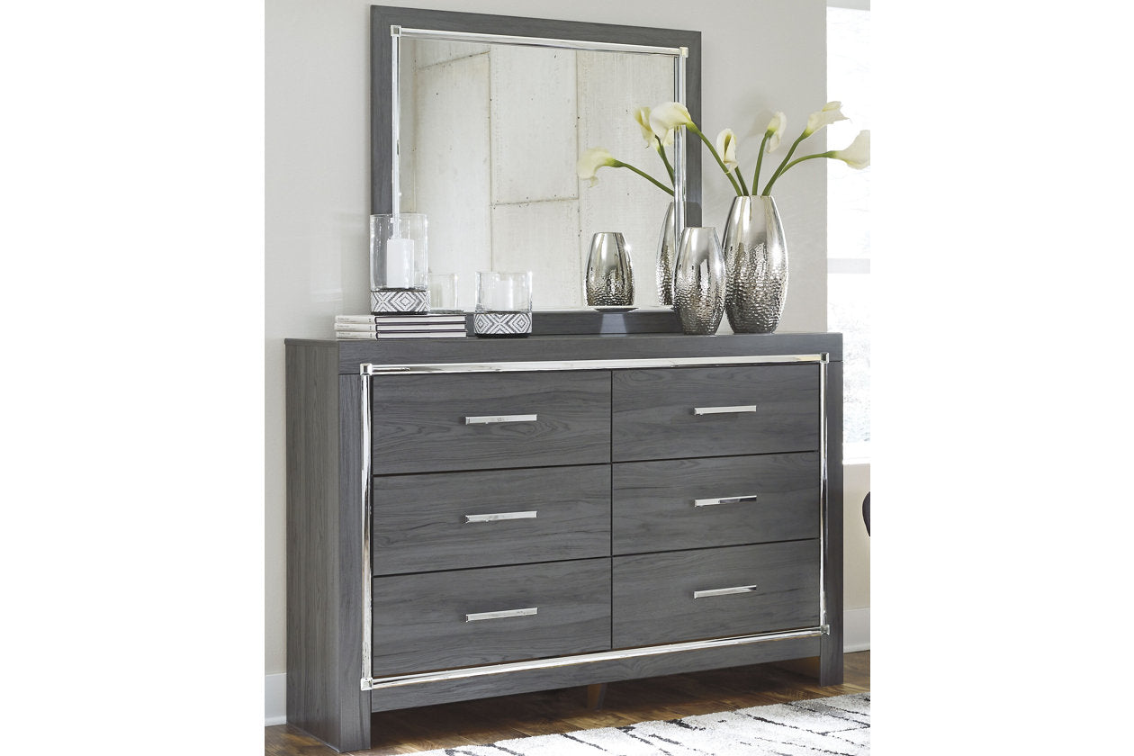 Lodanna Gray Dresser and Mirror - Ashley - Luna Furniture