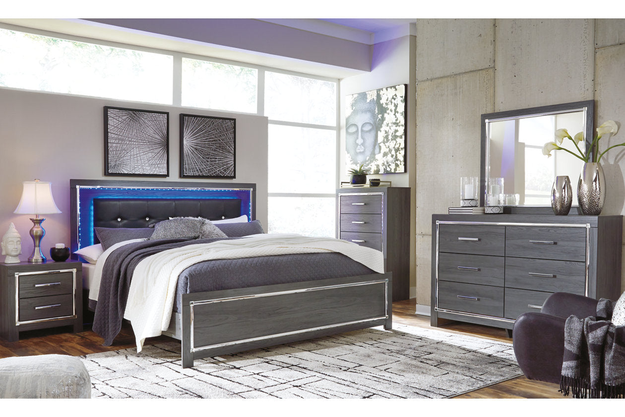 Lodanna Gray King Panel Bed from Ashley - Luna Furniture