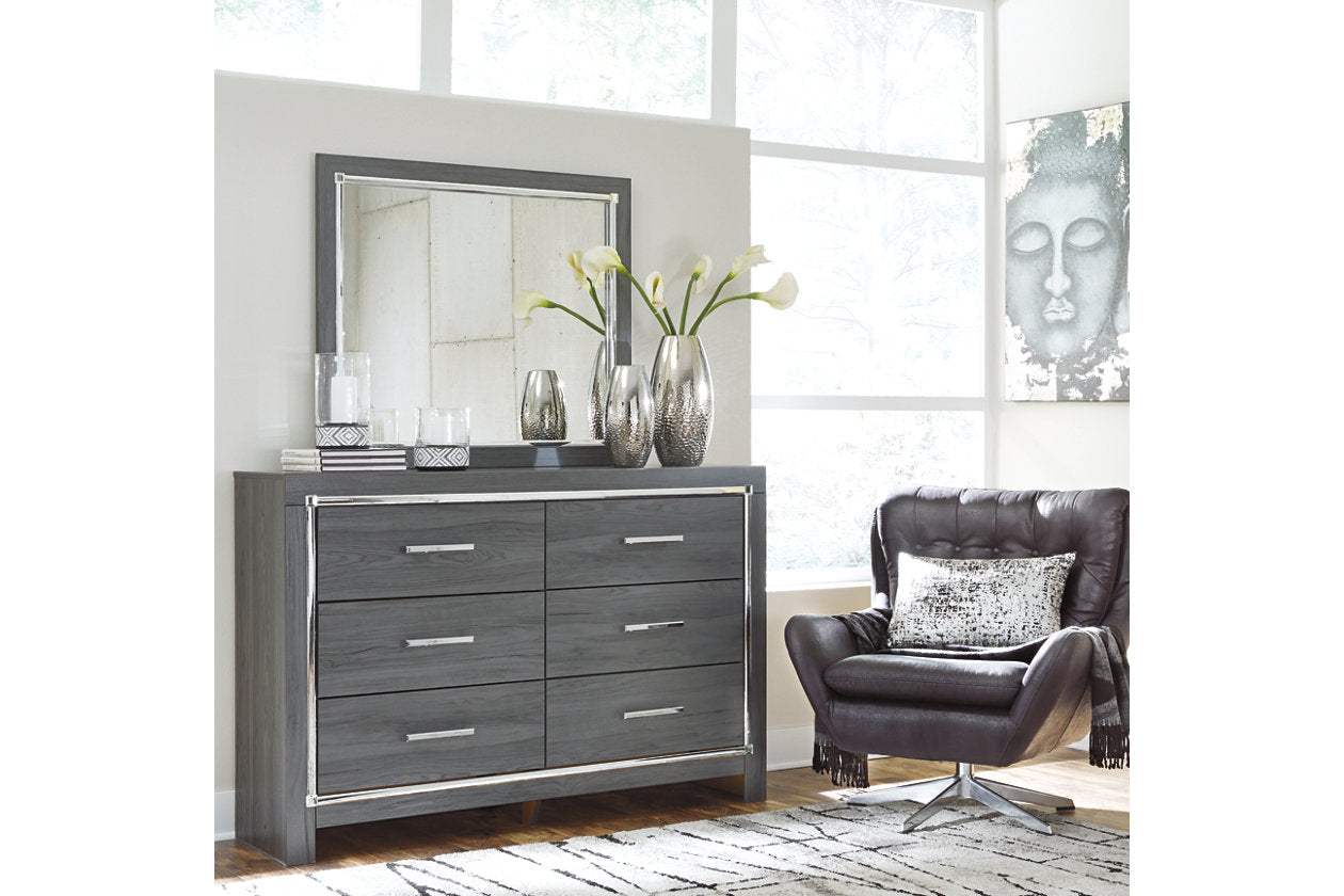 Lodanna Gray Dresser and Mirror - Ashley - Luna Furniture