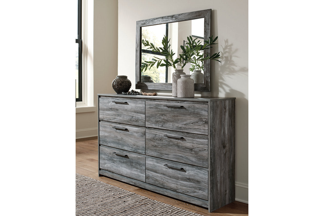 Baystorm Gray Dresser and Mirror - Ashley - Luna Furniture