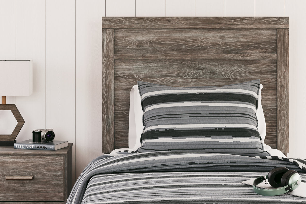 Ralinksi Gray Twin Panel Bed - Ashley - Luna Furniture