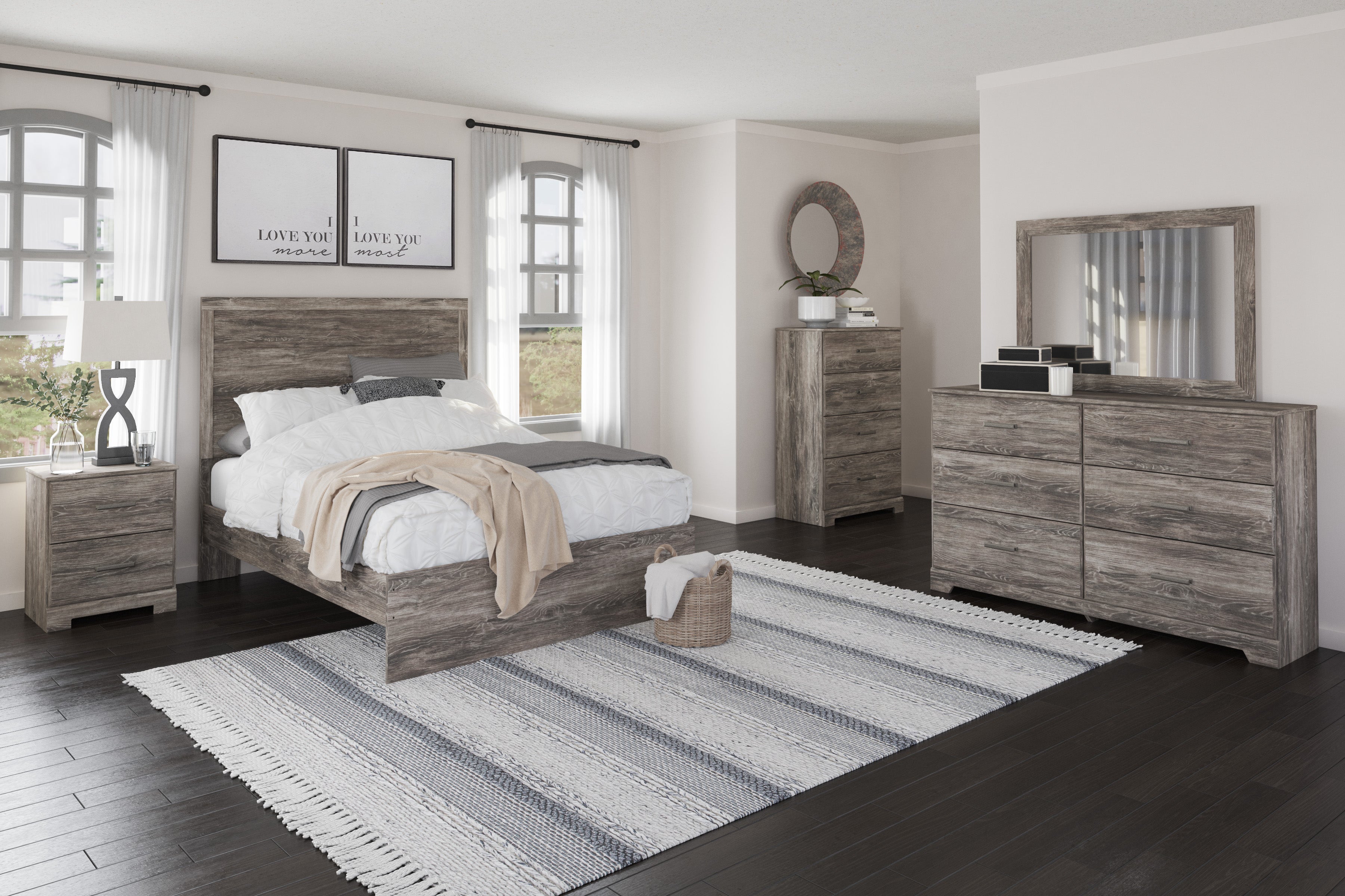 Ralinksi Gray Dresser and Mirror - Ashley - Luna Furniture