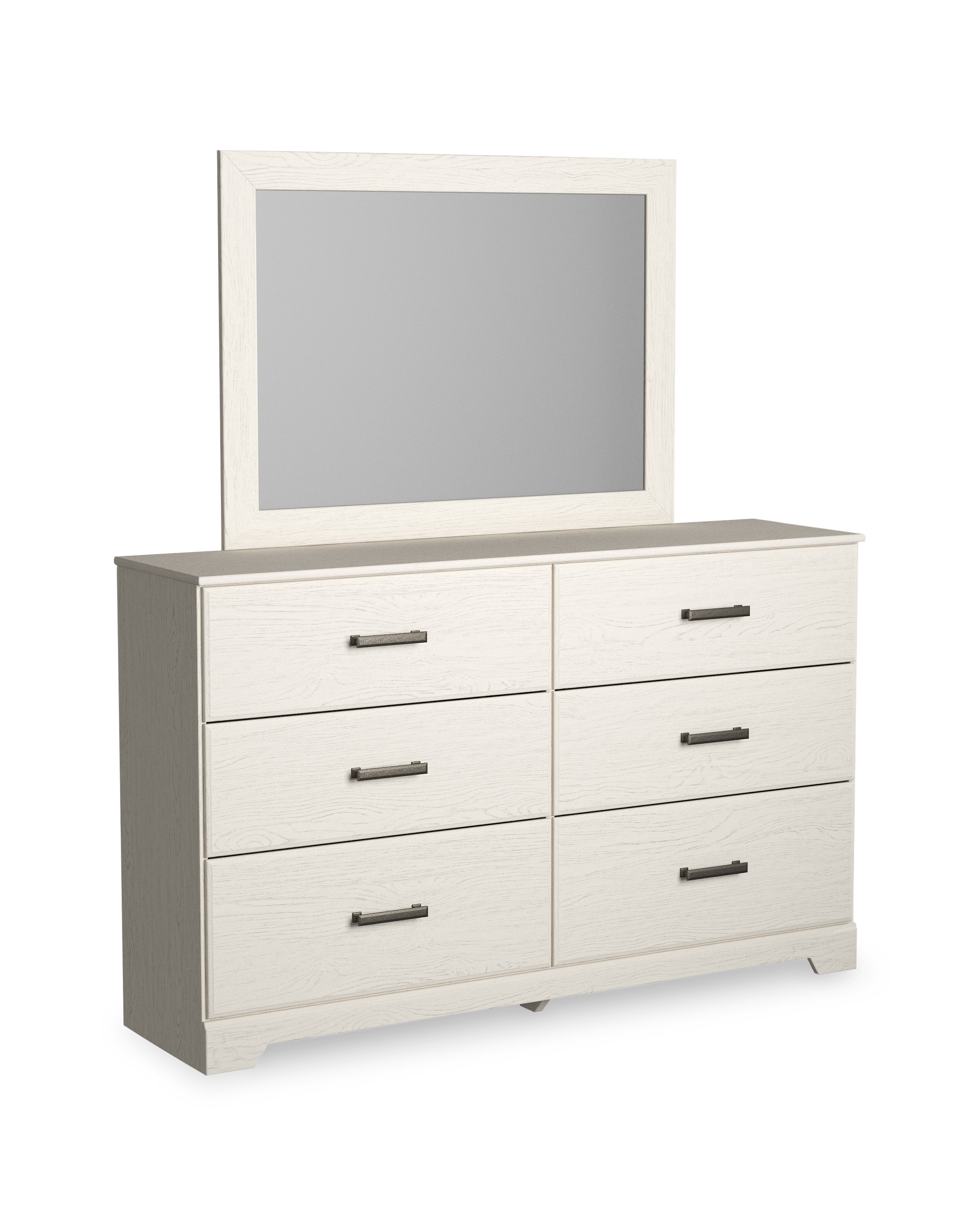 Stelsie White Dresser and Mirror - Ashley - Luna Furniture