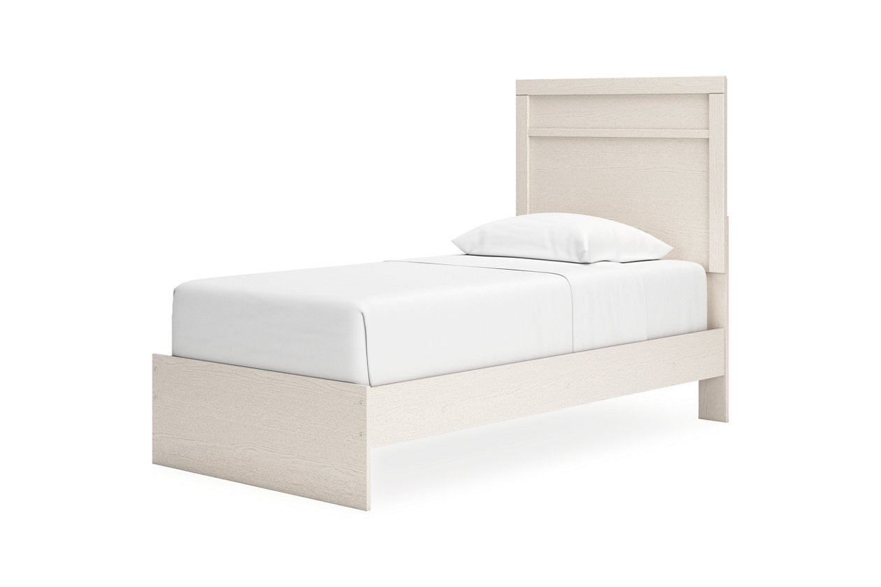 Stelsie White Twin Panel Bed - Ashley - Luna Furniture