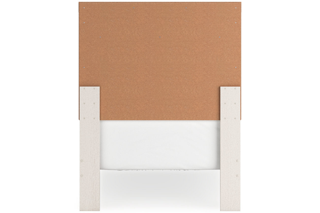 Stelsie White Twin Panel Bed - Ashley - Luna Furniture