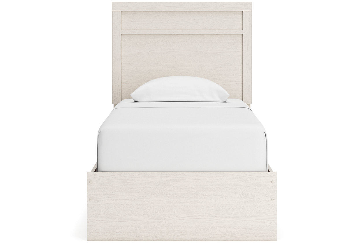 Stelsie White Twin Panel Bed - Ashley - Luna Furniture